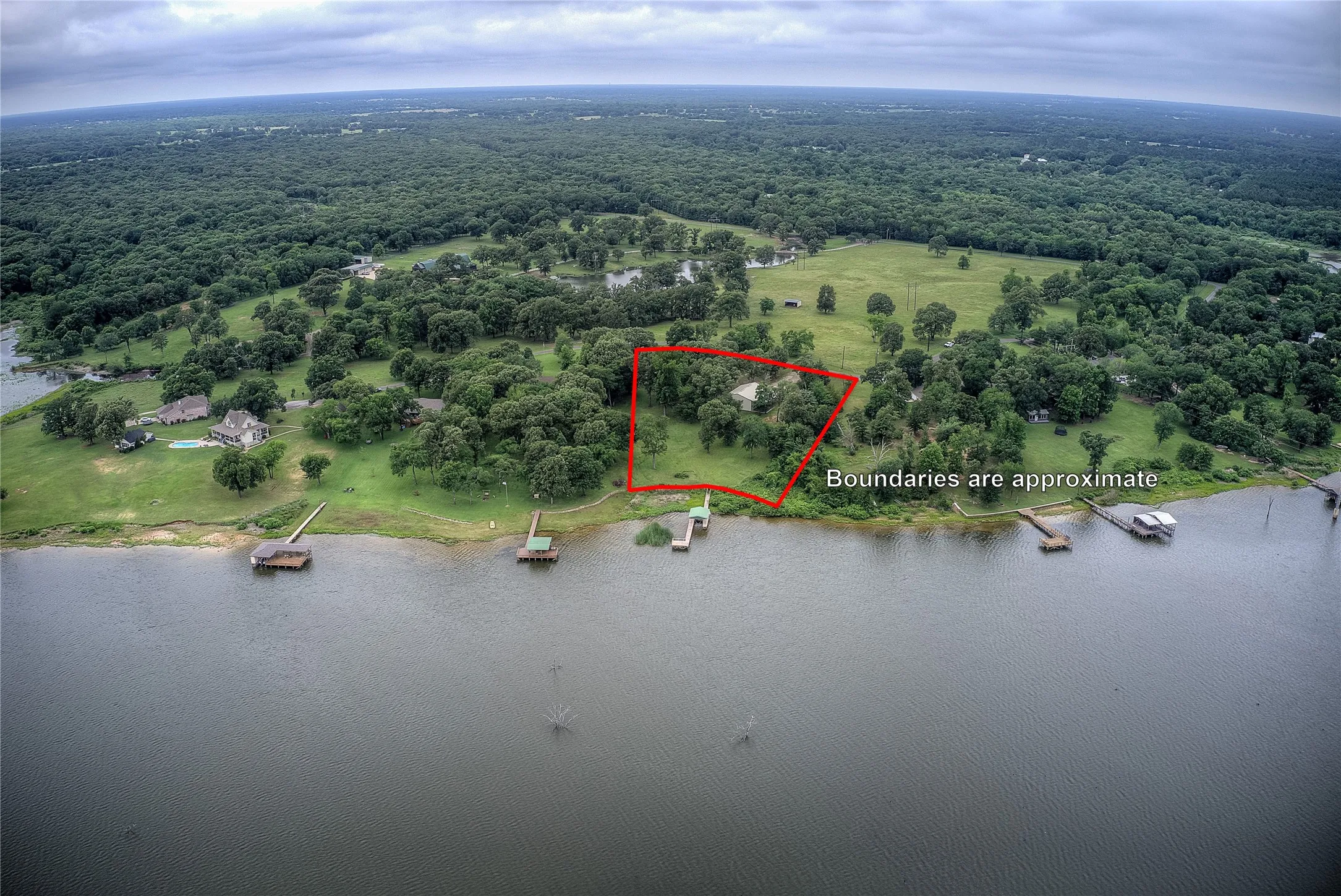 A view of the property from the water