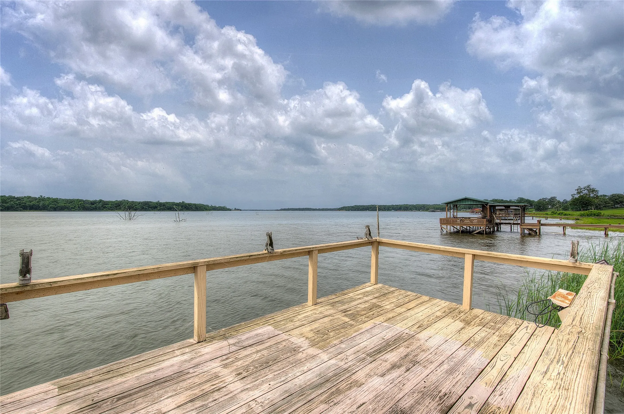 Your deck over the water has pole holders