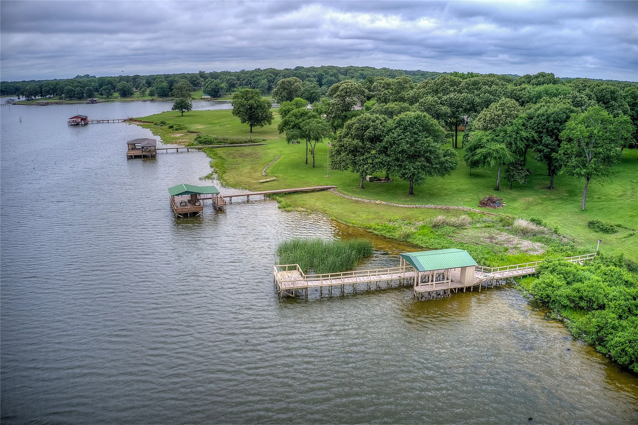 A view of the dock from the air
