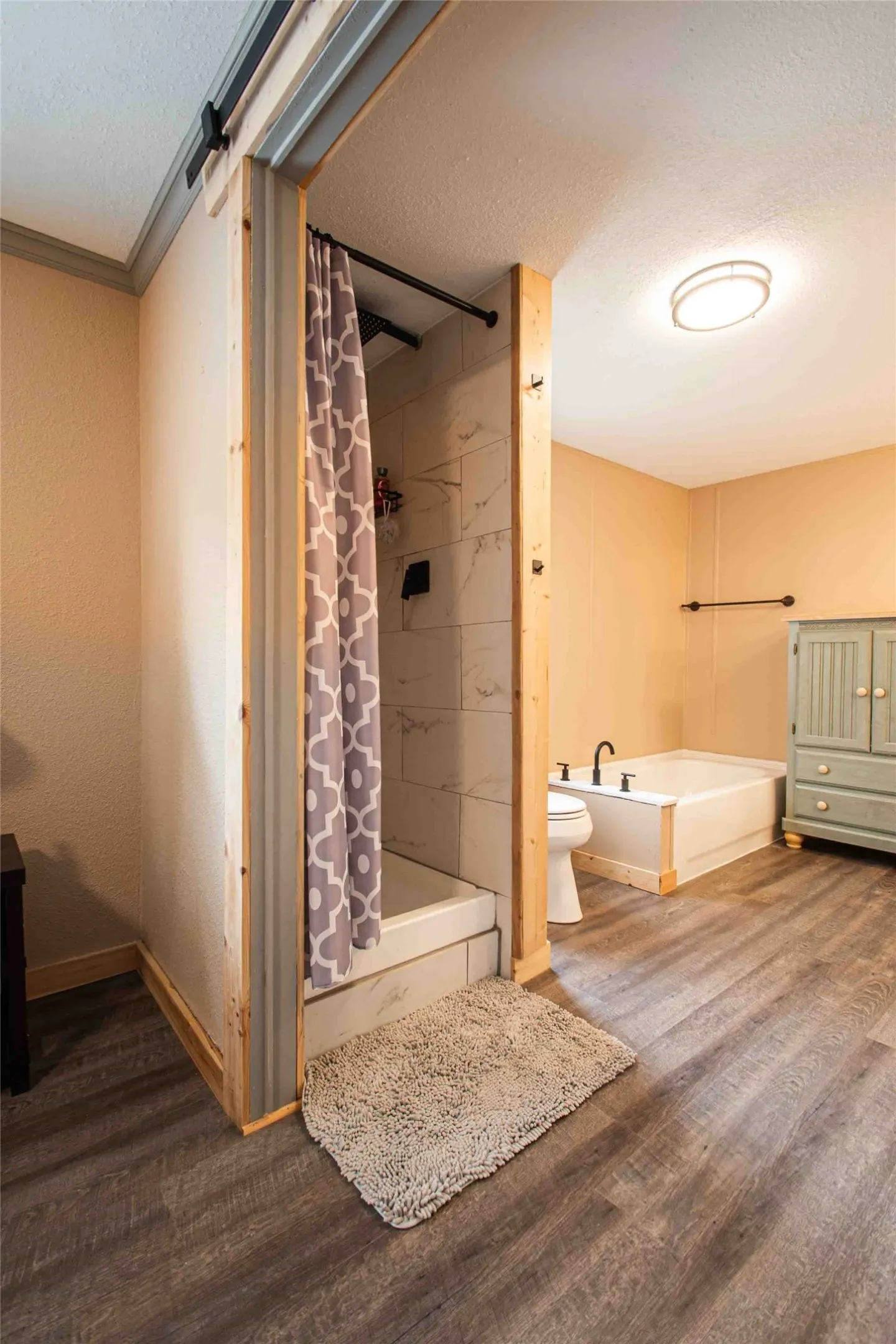 separate shower in master