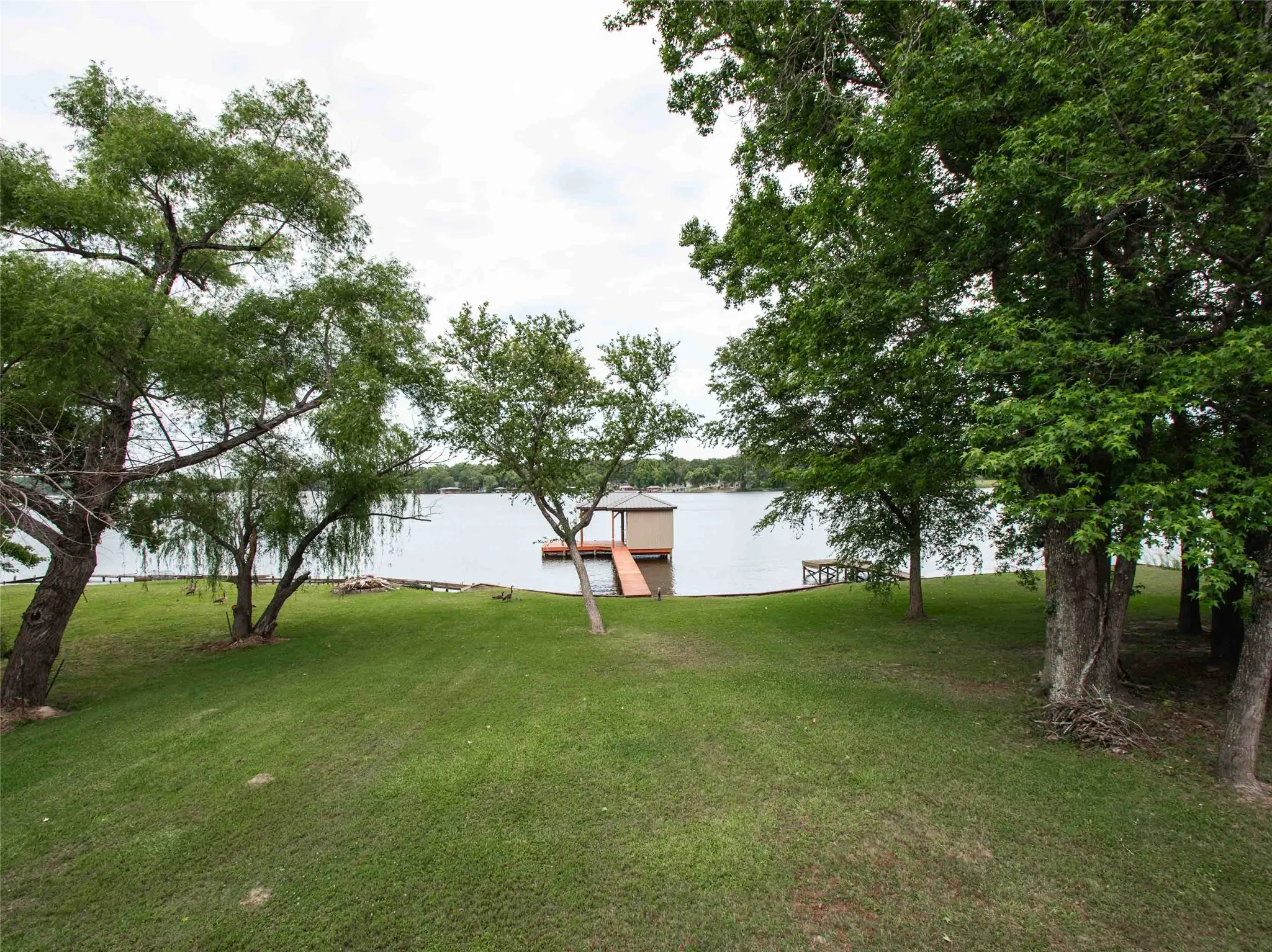 View out to lake and your boat house