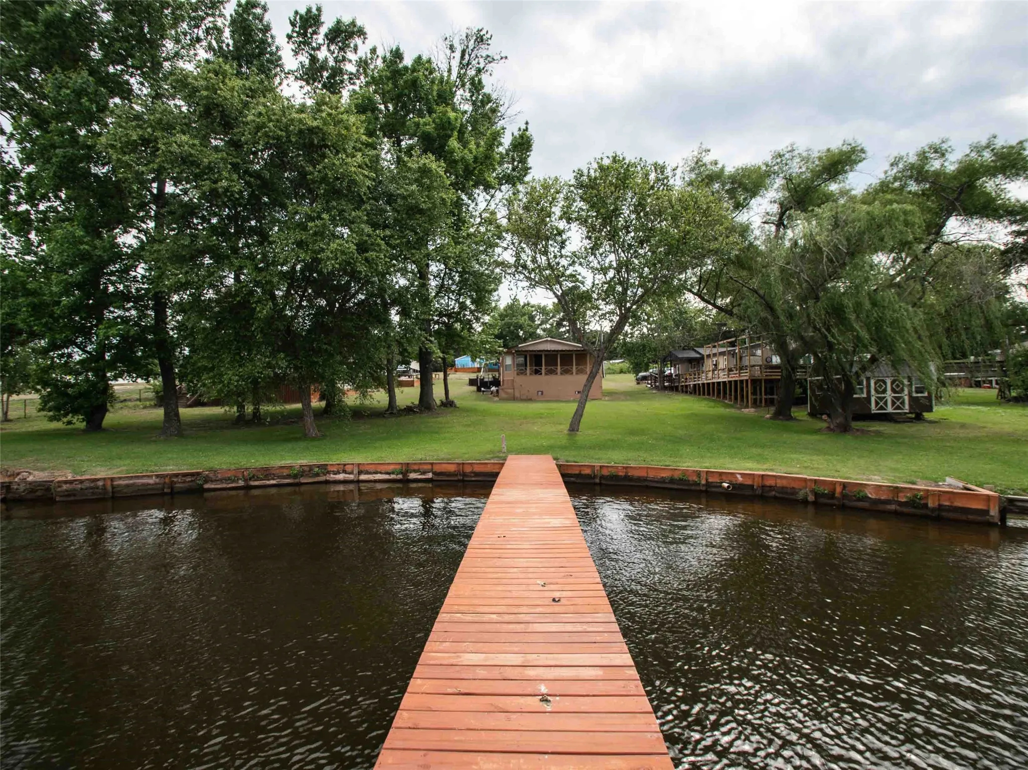 walkway from dock to home