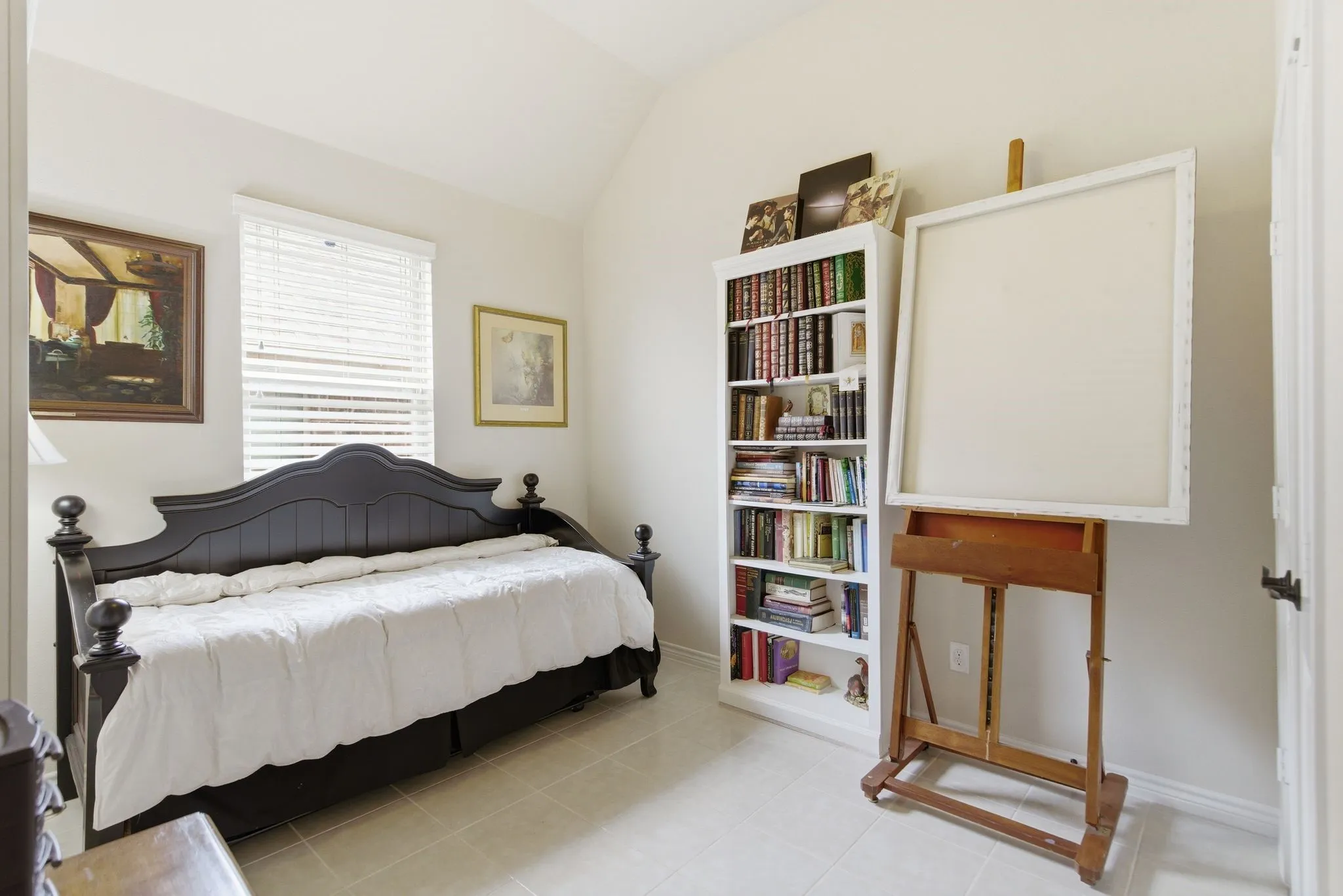 C-tile floors to allow flex use as a bedroom or craft room.