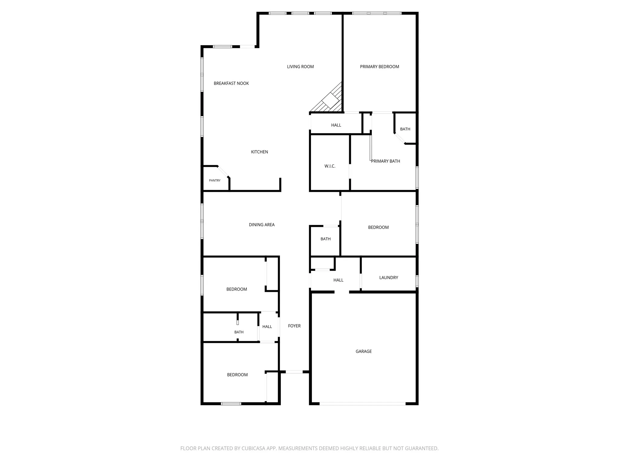 Spacious and open floor plan while maintaining privacy.