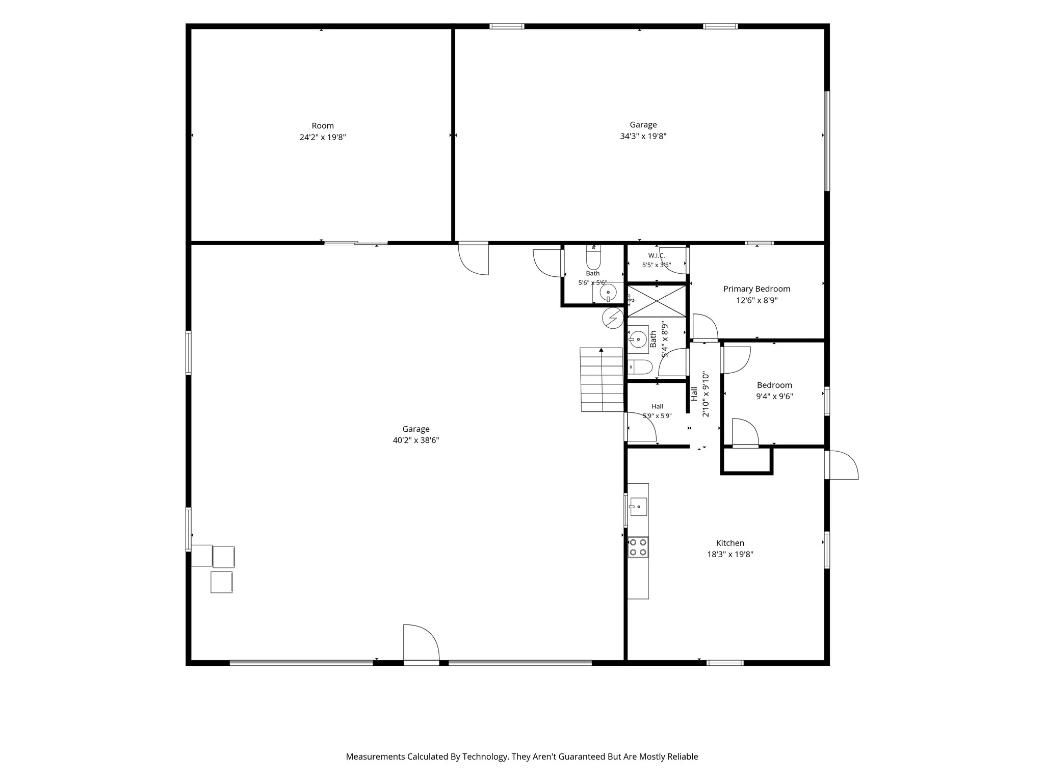 Floor plan of living quarter
