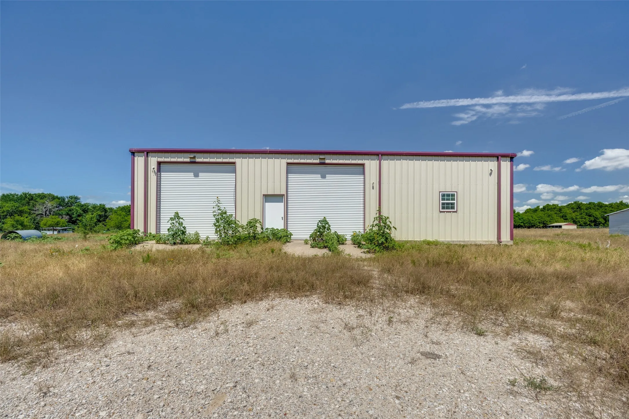 Front of Metal building