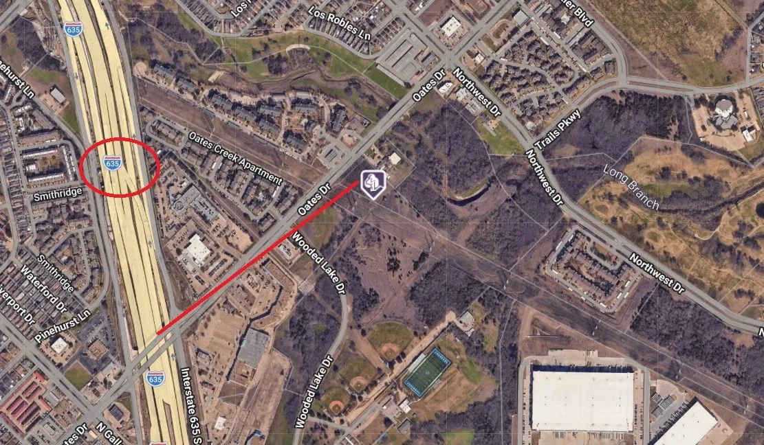 Aerial Map. Indicating the property's geographic location and surrounding infrastructure