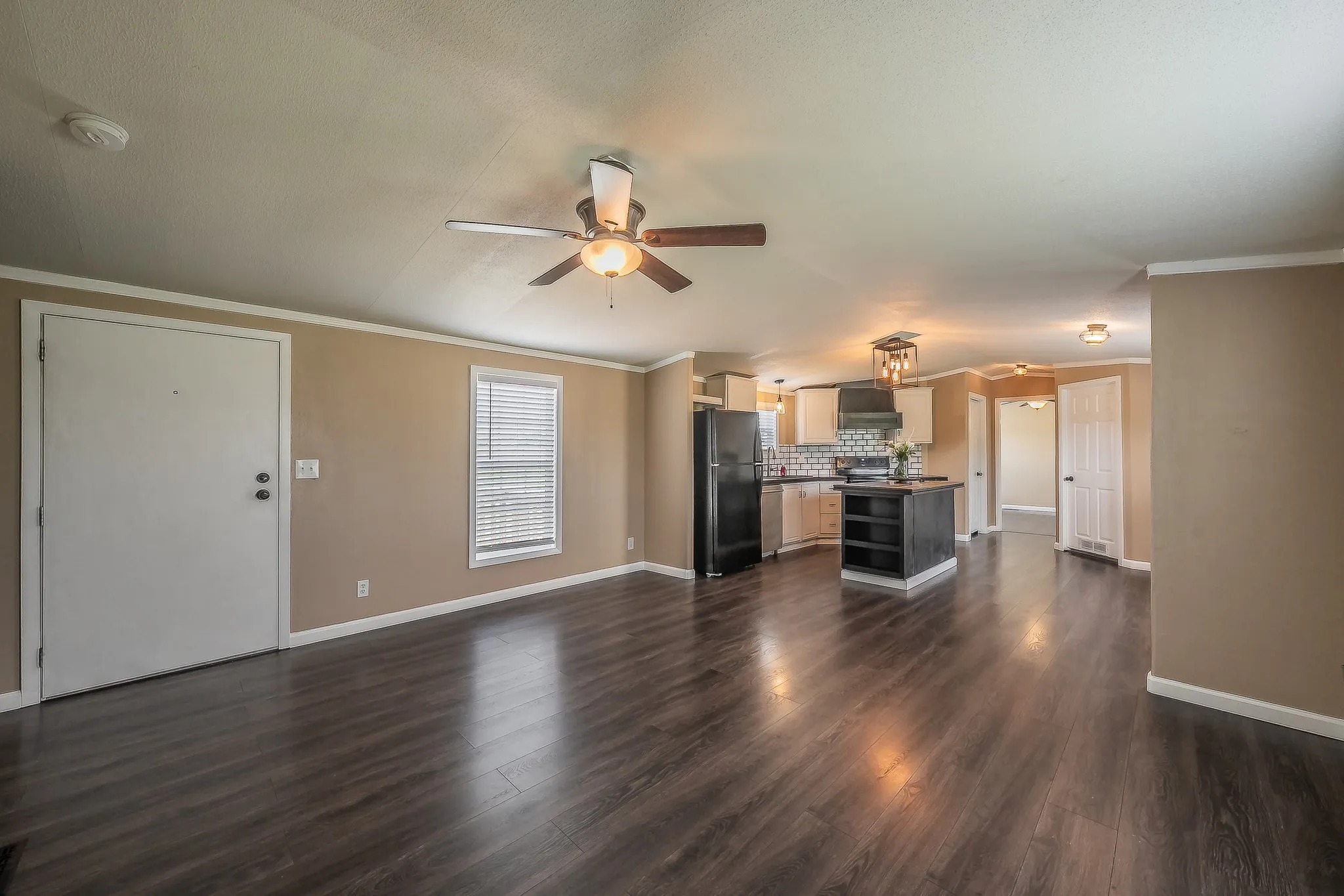 Spacious living area with open layout.