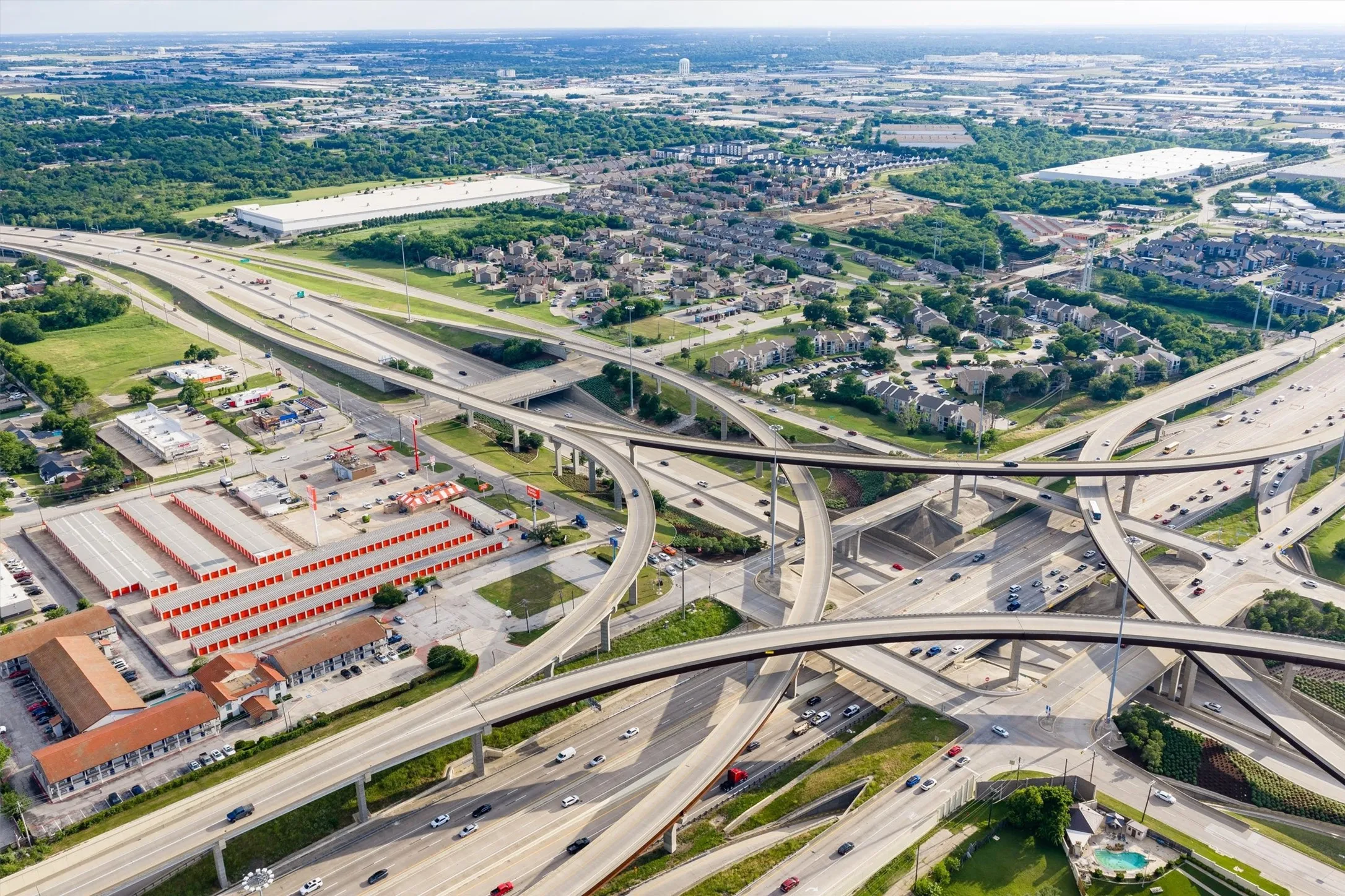 Extensive network of multi-lane highways and overpasses