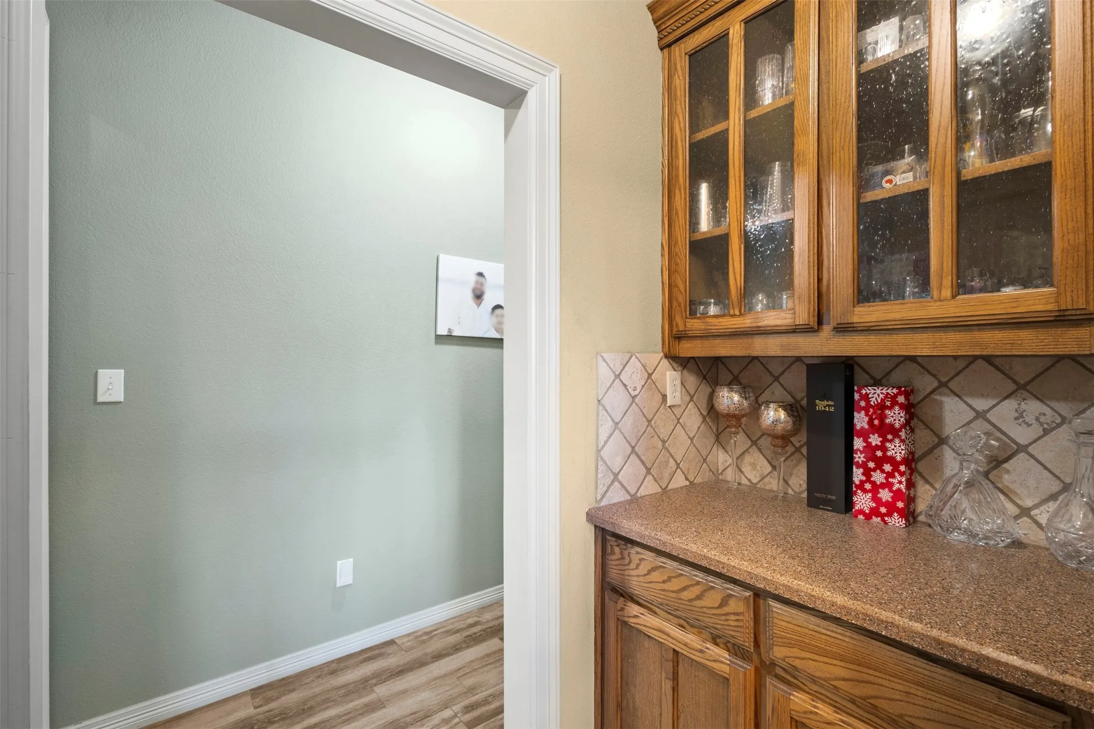 Bar or butler pantry in the formal dining area