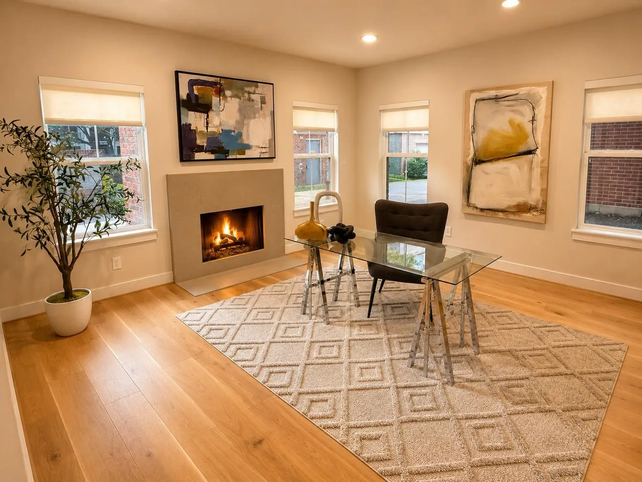Third bedroom on first floor or office with ensuite bathroom