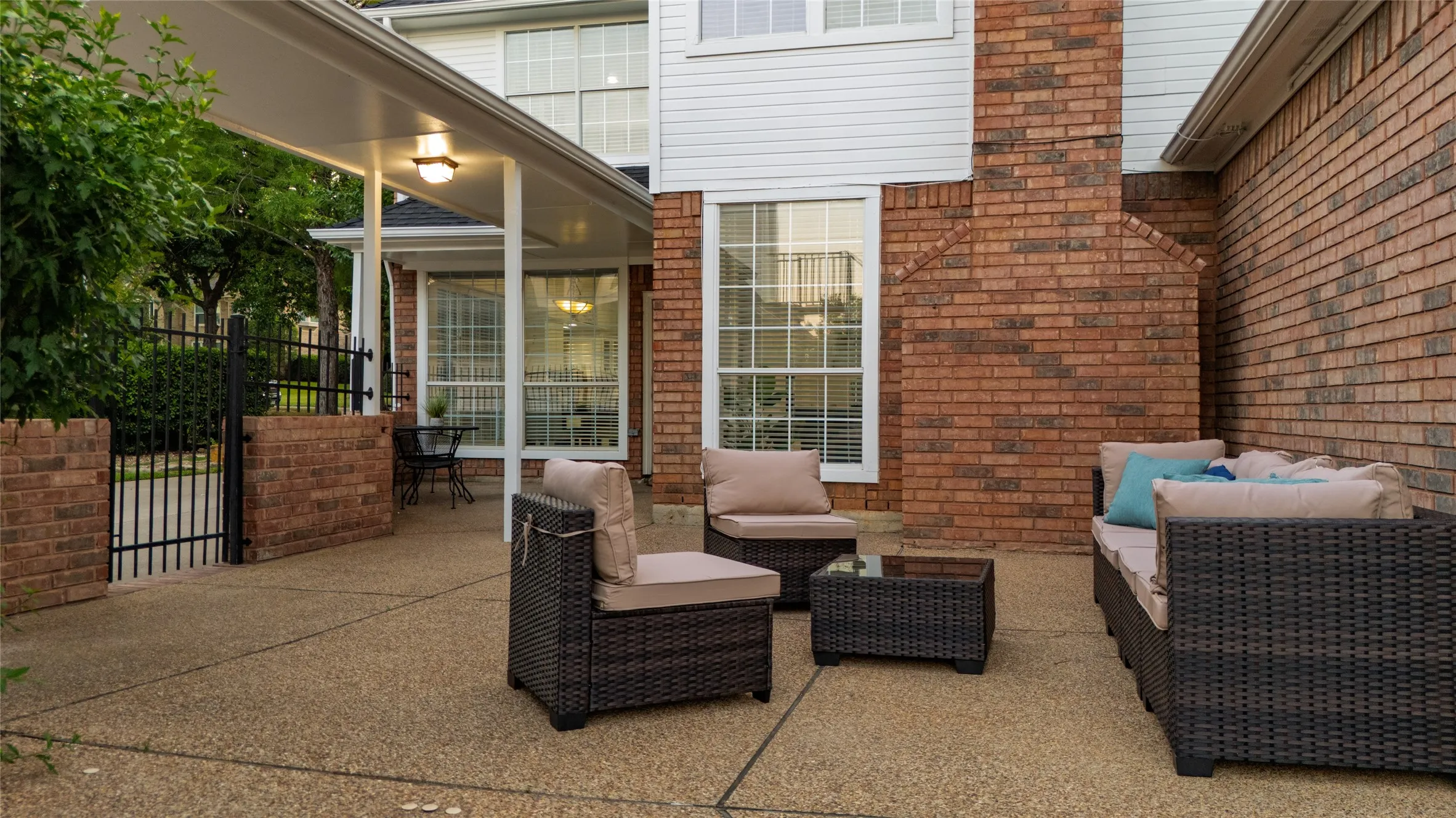 Kitchen leads out to an outdoor dining area ideal for your morning coffee