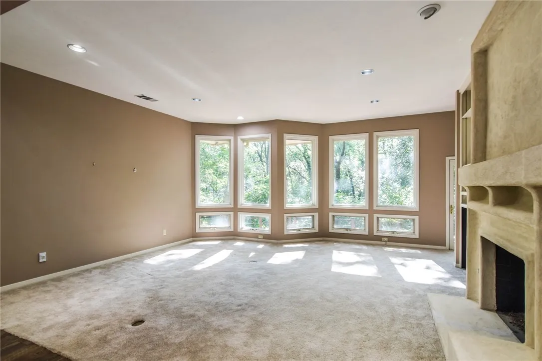 Large family room with great views