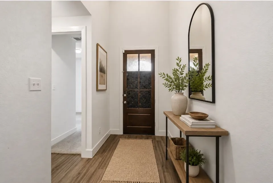 Entry hall staged