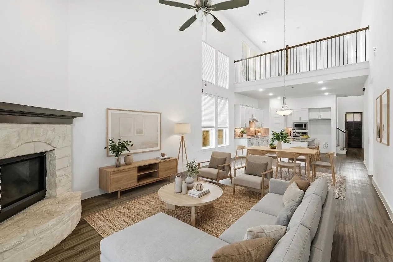 living room staged