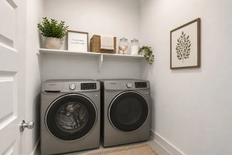 Laundry room staged