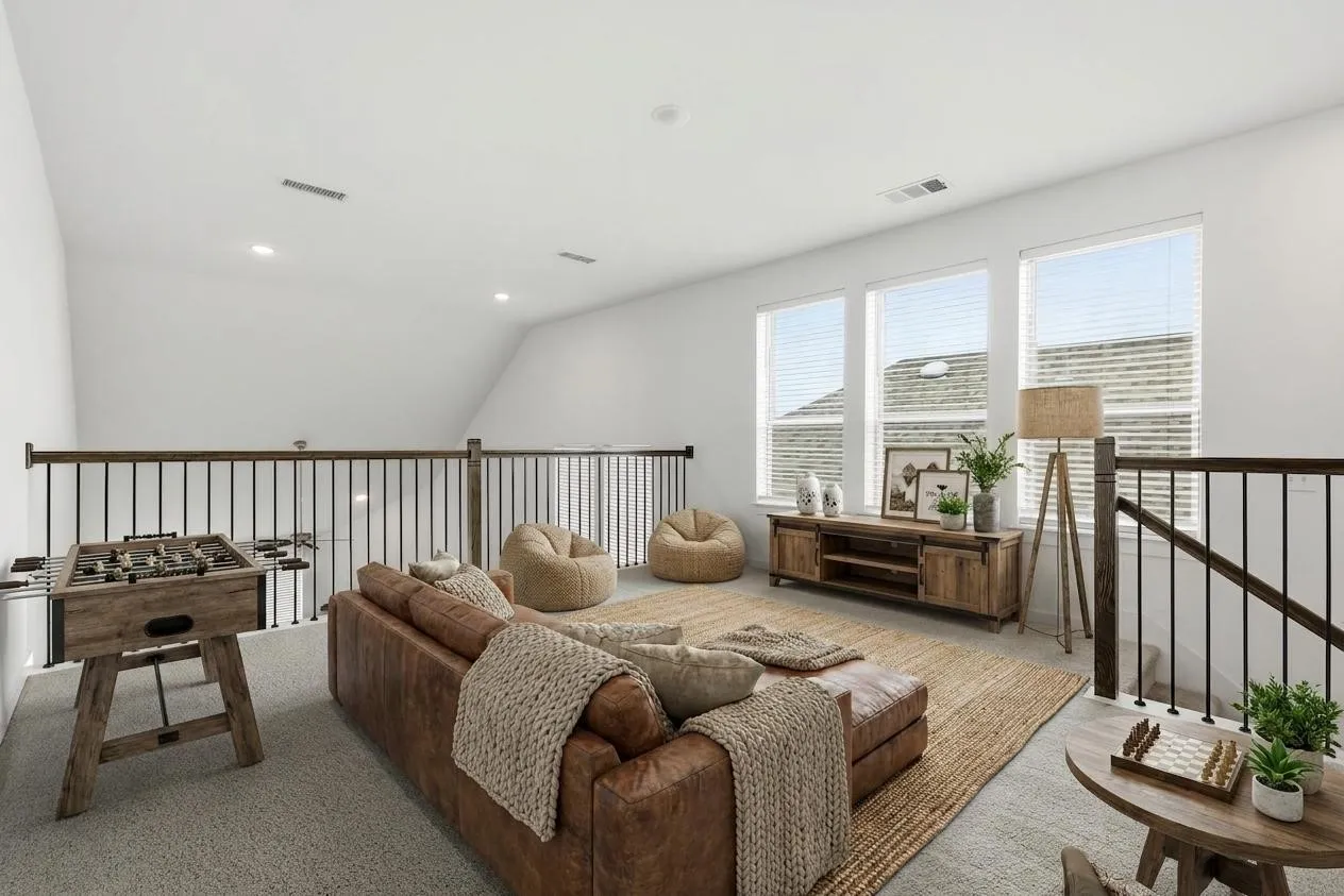 Loft, game area virtually staged