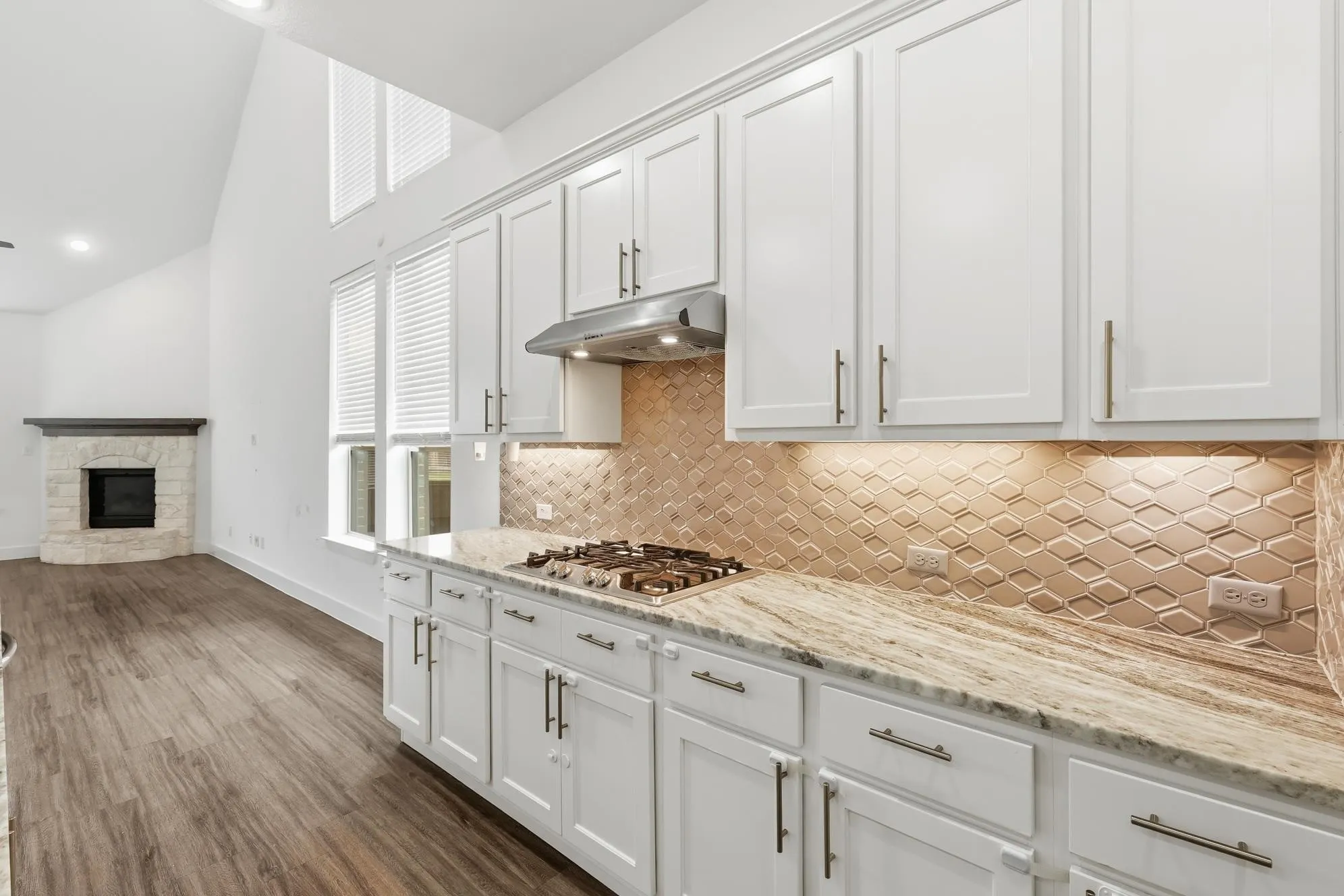 Gorgeous kitchen offering tons of storage, counter space