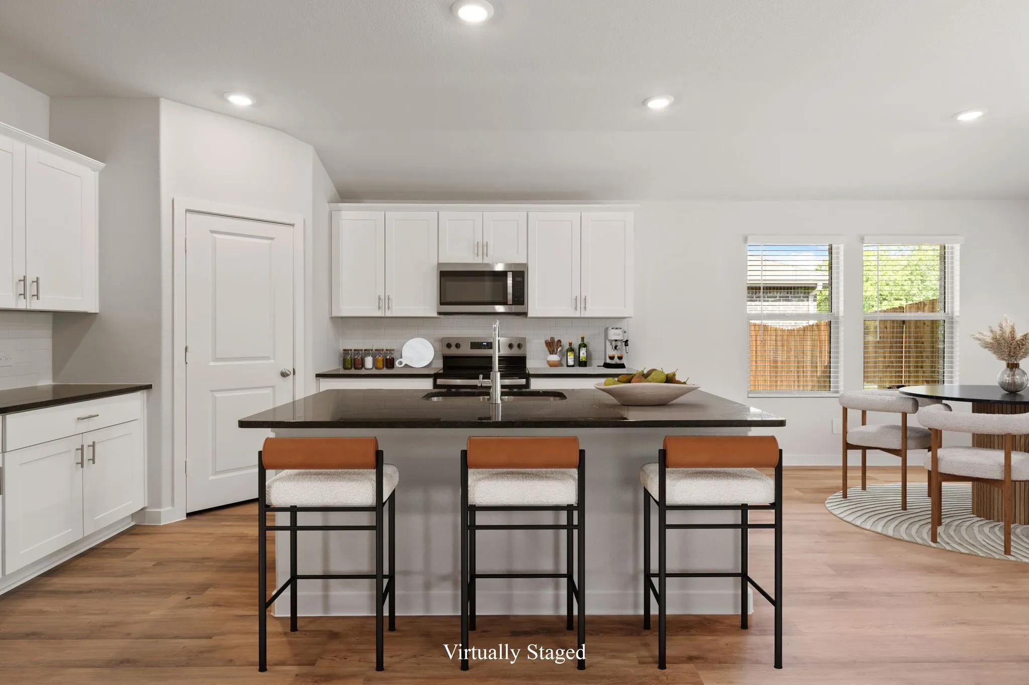 VIrtually staged kitchen view
