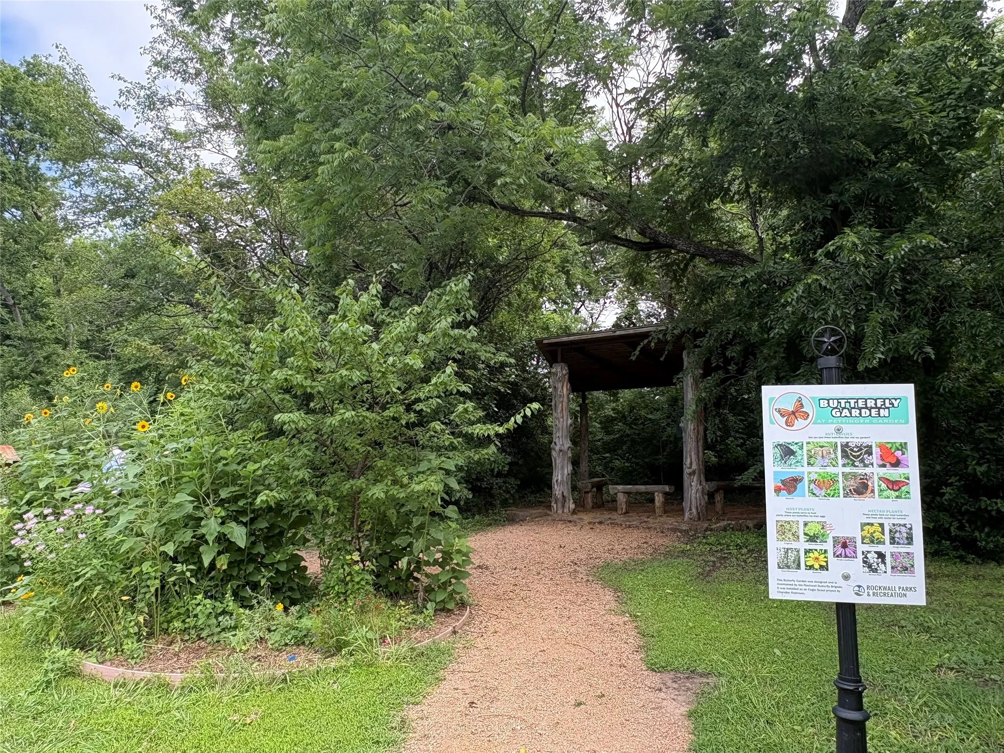 Butterfly Garden Pettinger Nature Preserve, walking and biking trails.