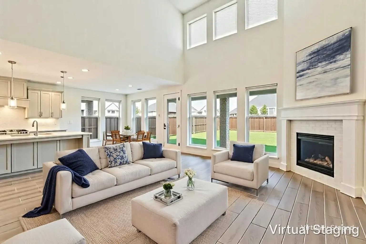 Grand Family Room.  Open floor concept.