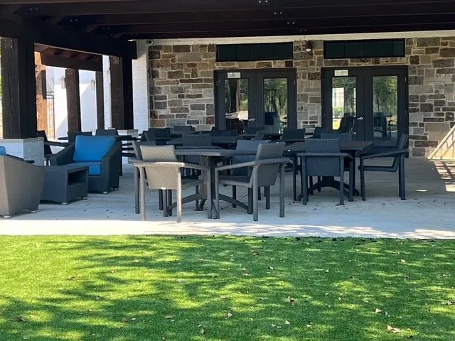 Clubhouse outdoor living.