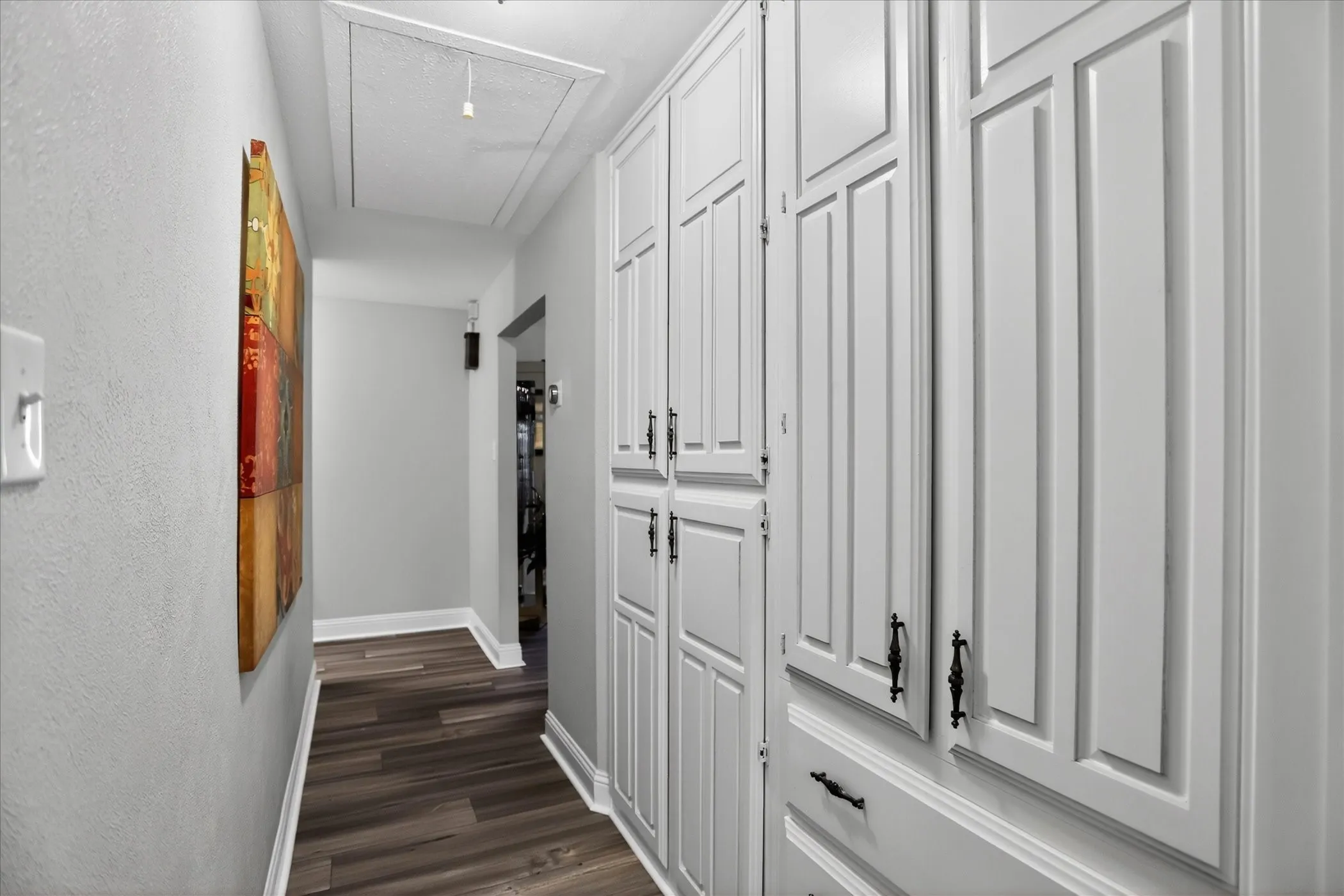 Additional storage in hallway.