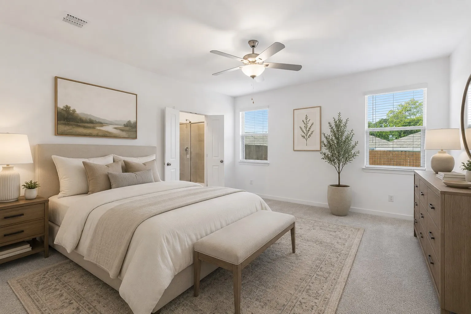 Primary Bedroom - virtually staged