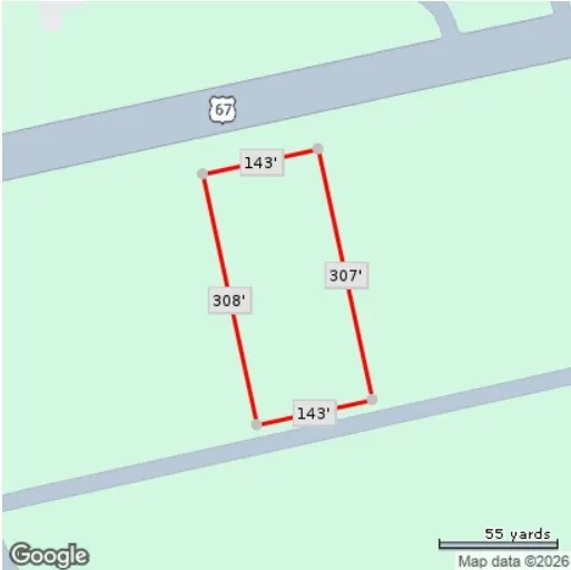 Property Boundary Map. Illustrating the dimensions of the property parcel: Lot# 98
