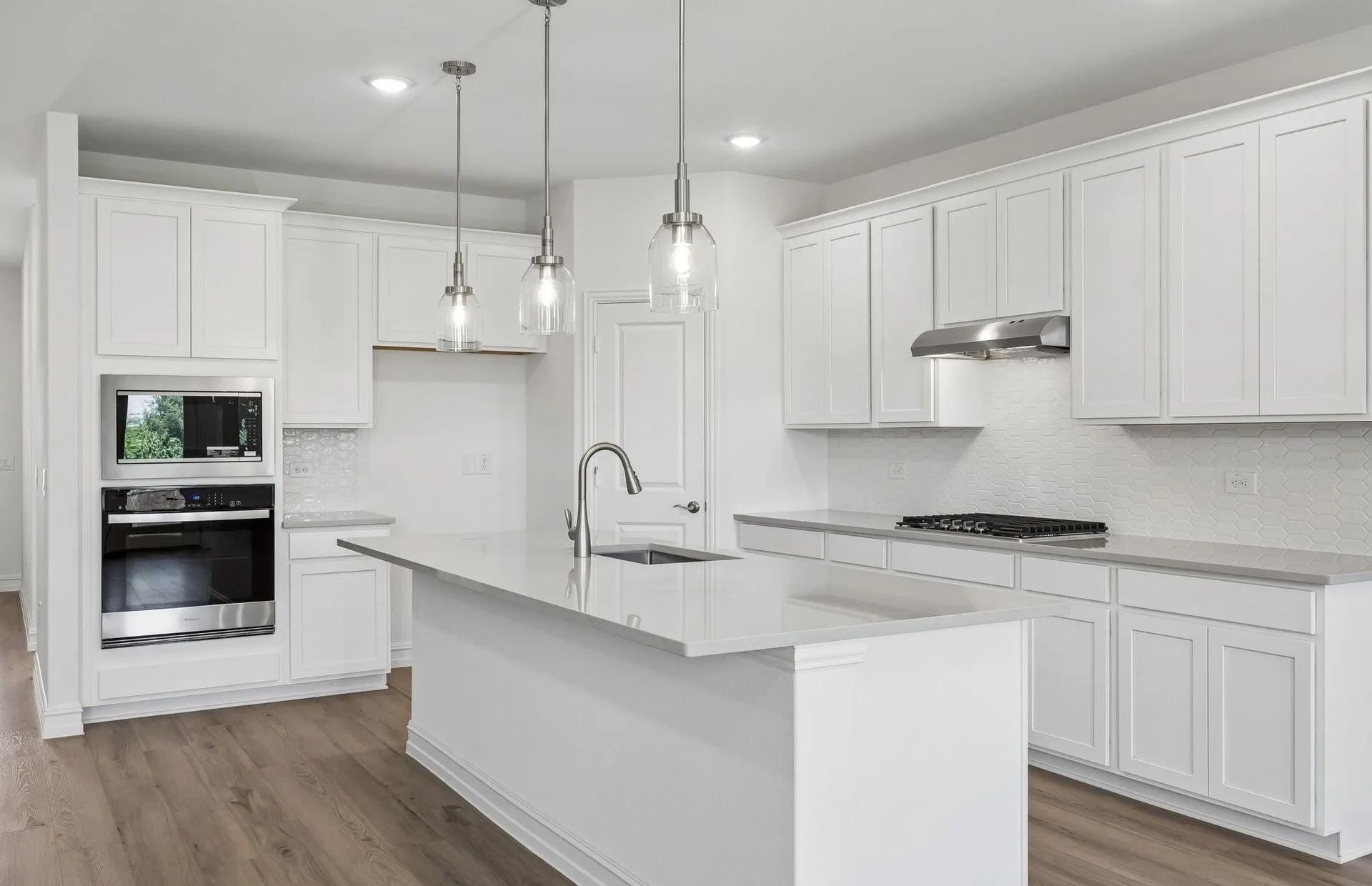 Abundant cabinet space in kitchen