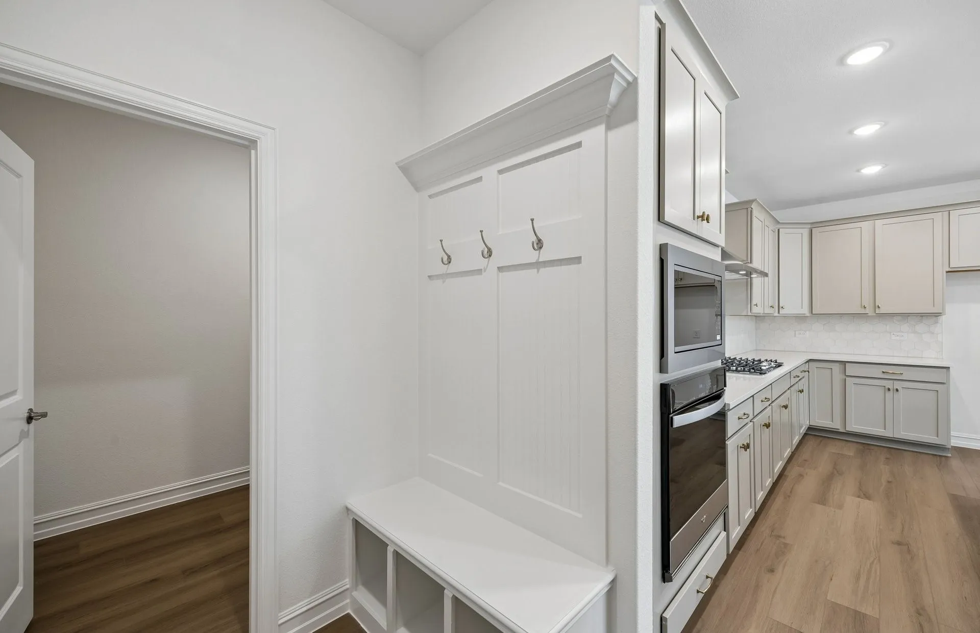 Mud bench off kitchen