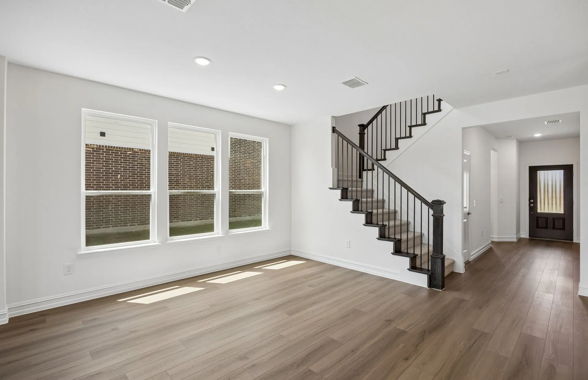Dining area with large windows
