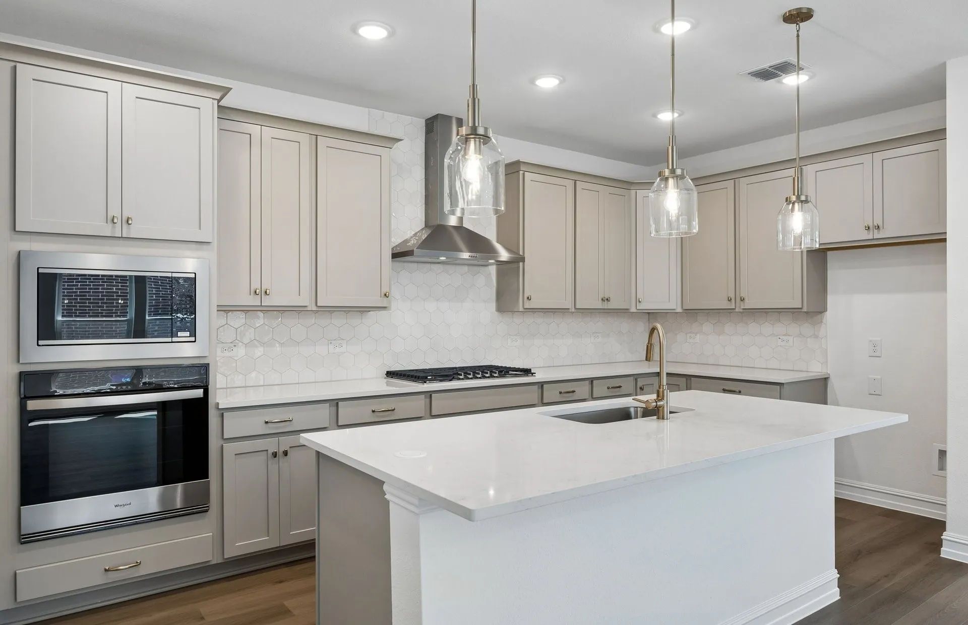 Abundant cabinet space in kitchen
