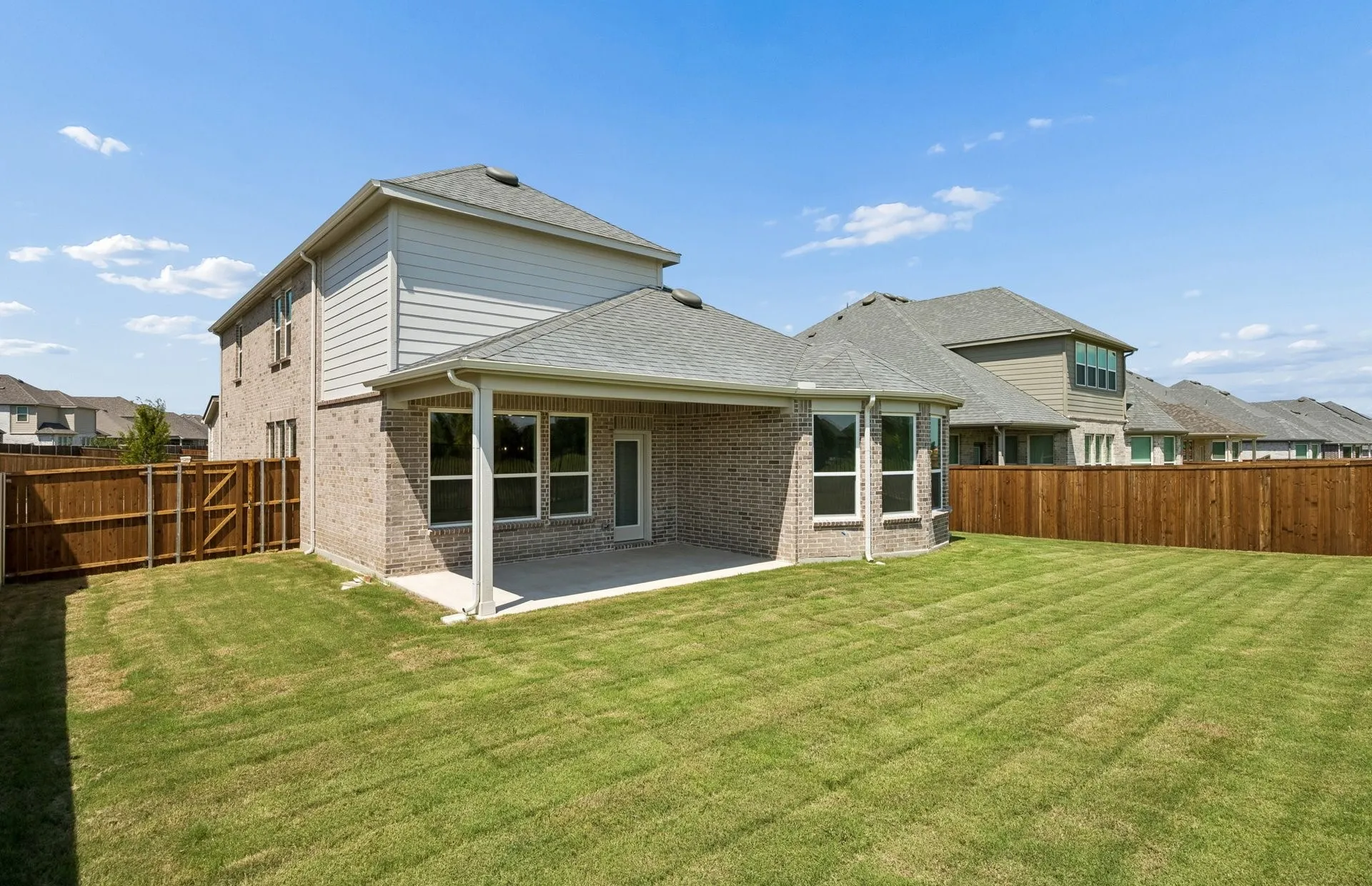 Fenced-in backyard