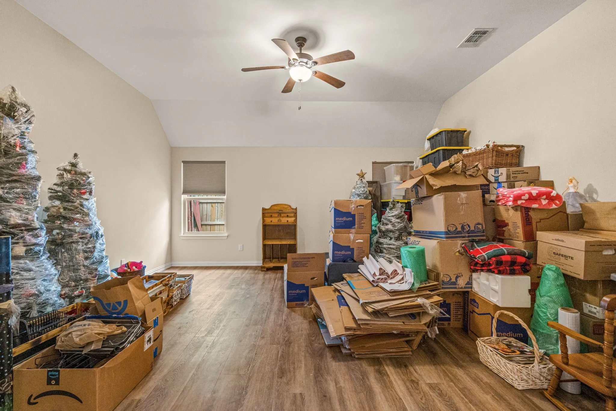 Large room used as storage