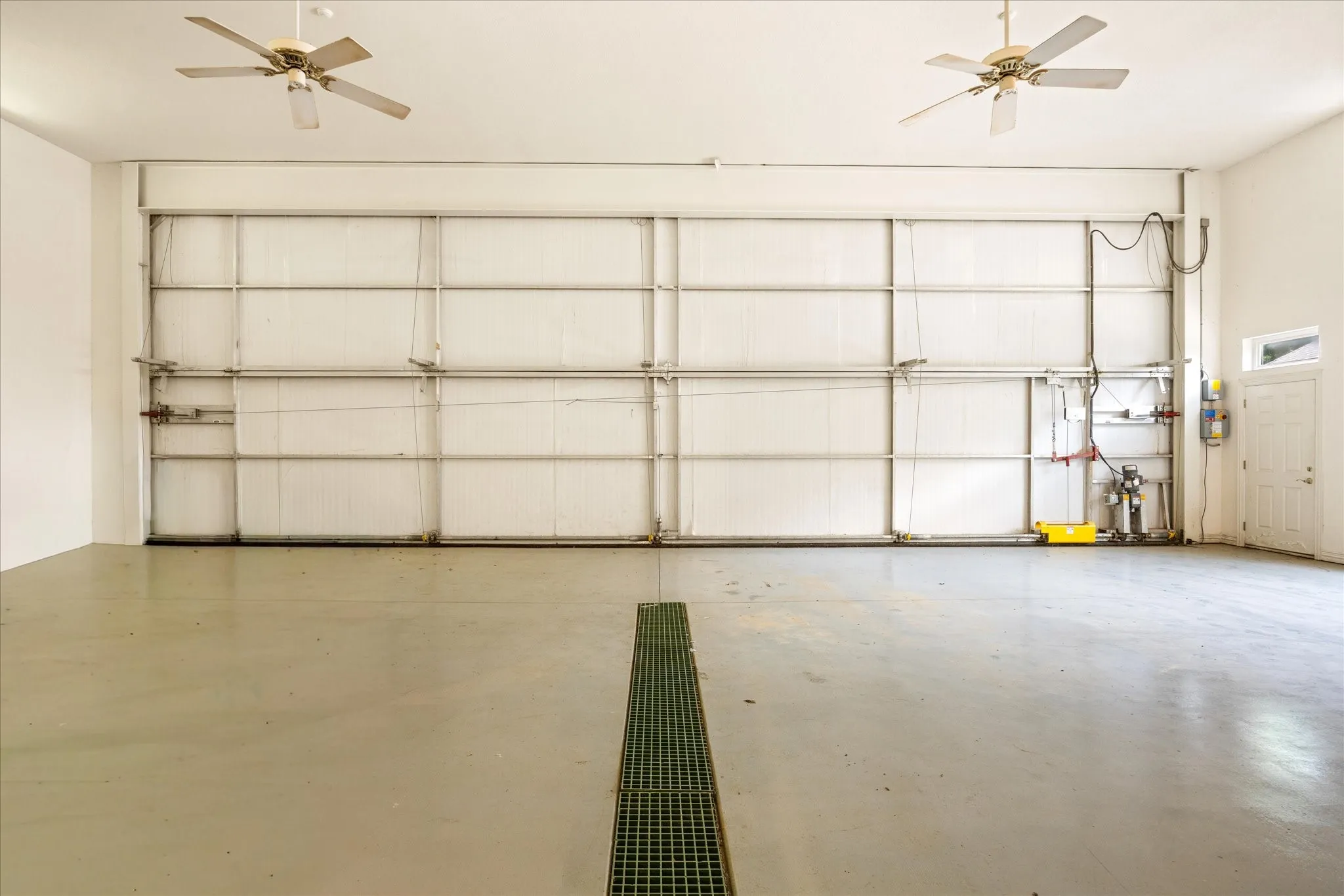 Inside hangar