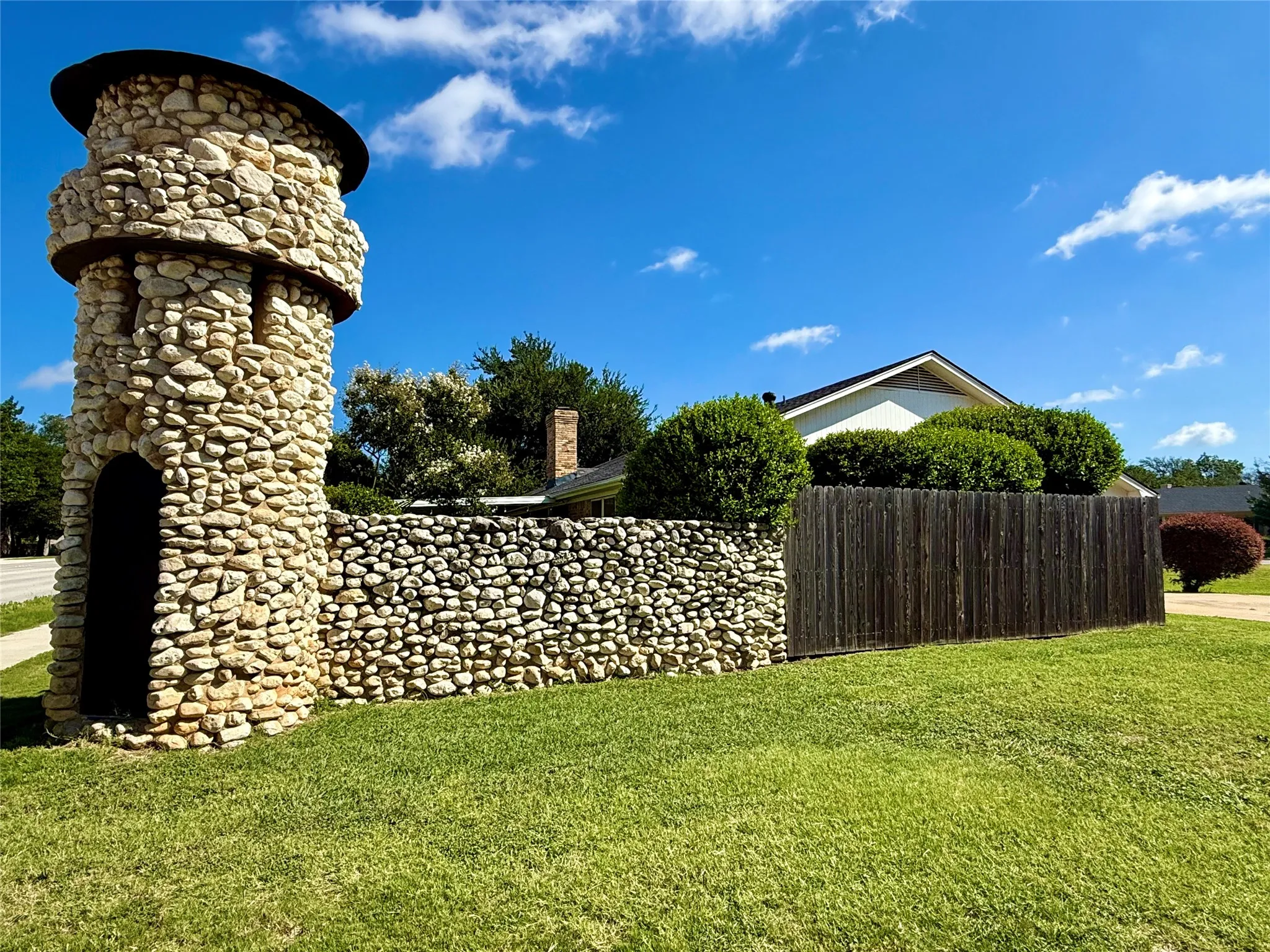 Diamond Loch Turret anchors the backyard