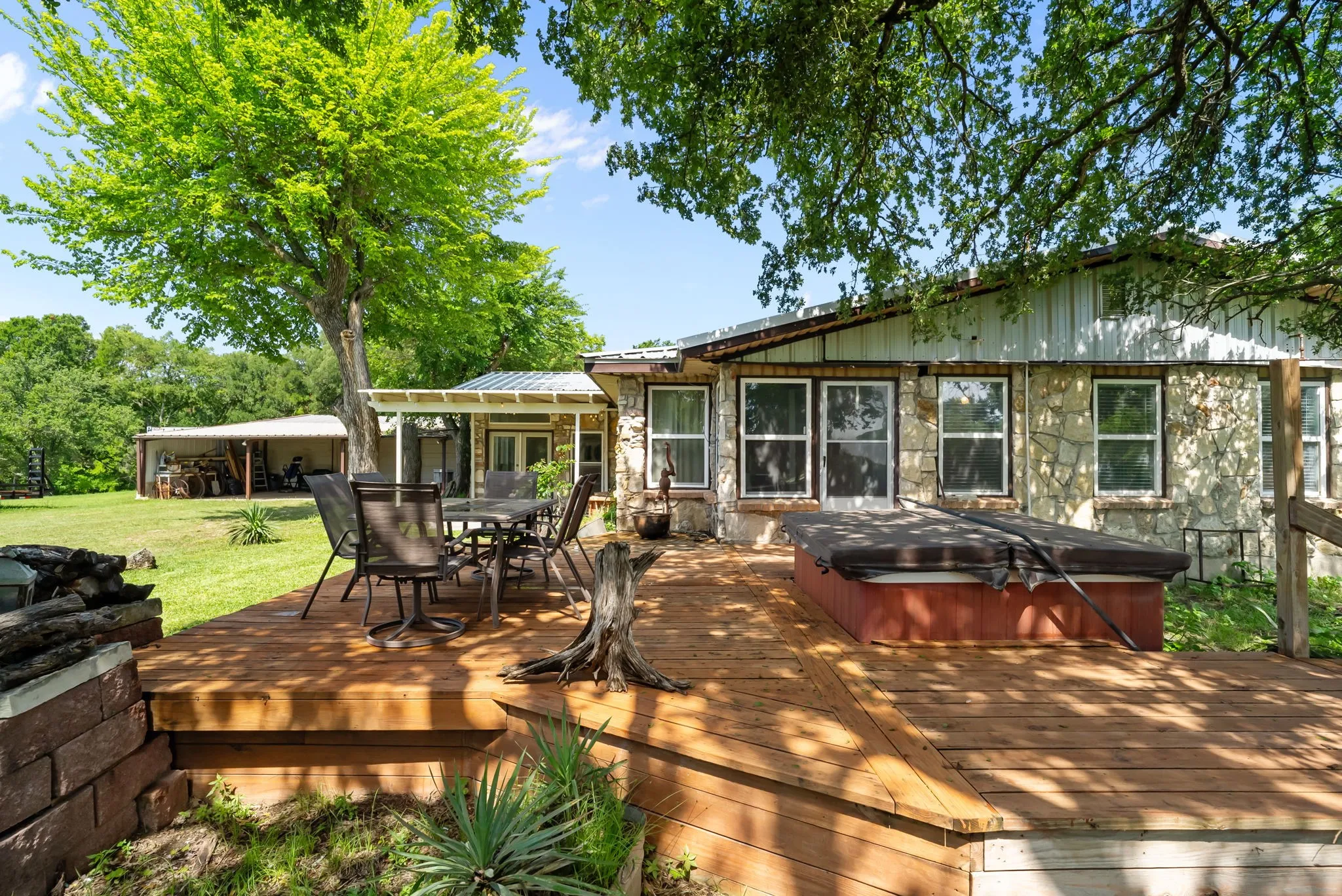 Deck and hot tub