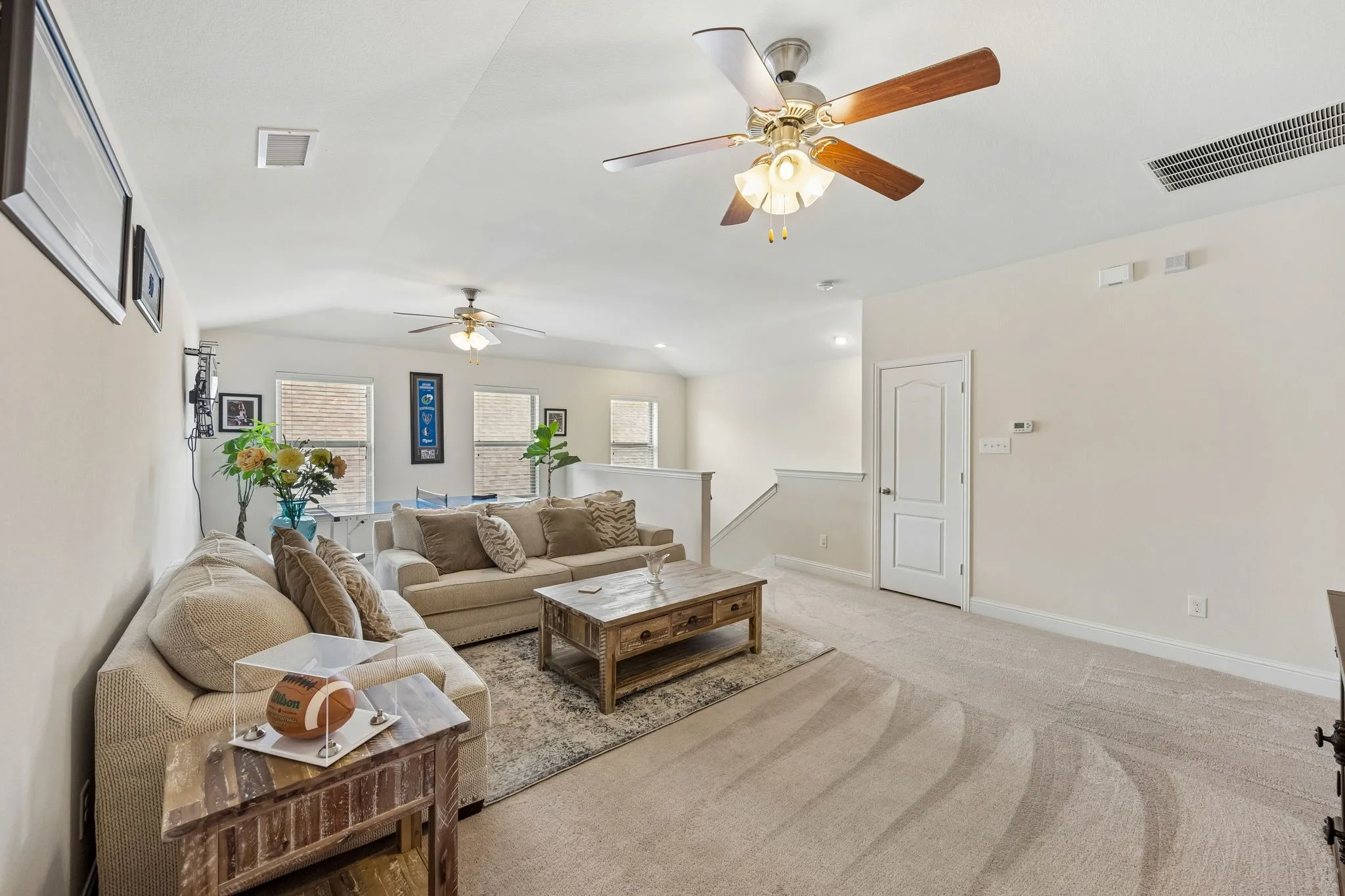 Upstairs living room flex space