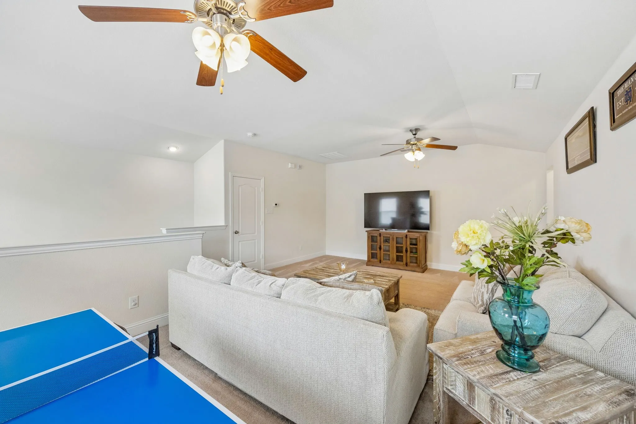 Upstairs living room flex space