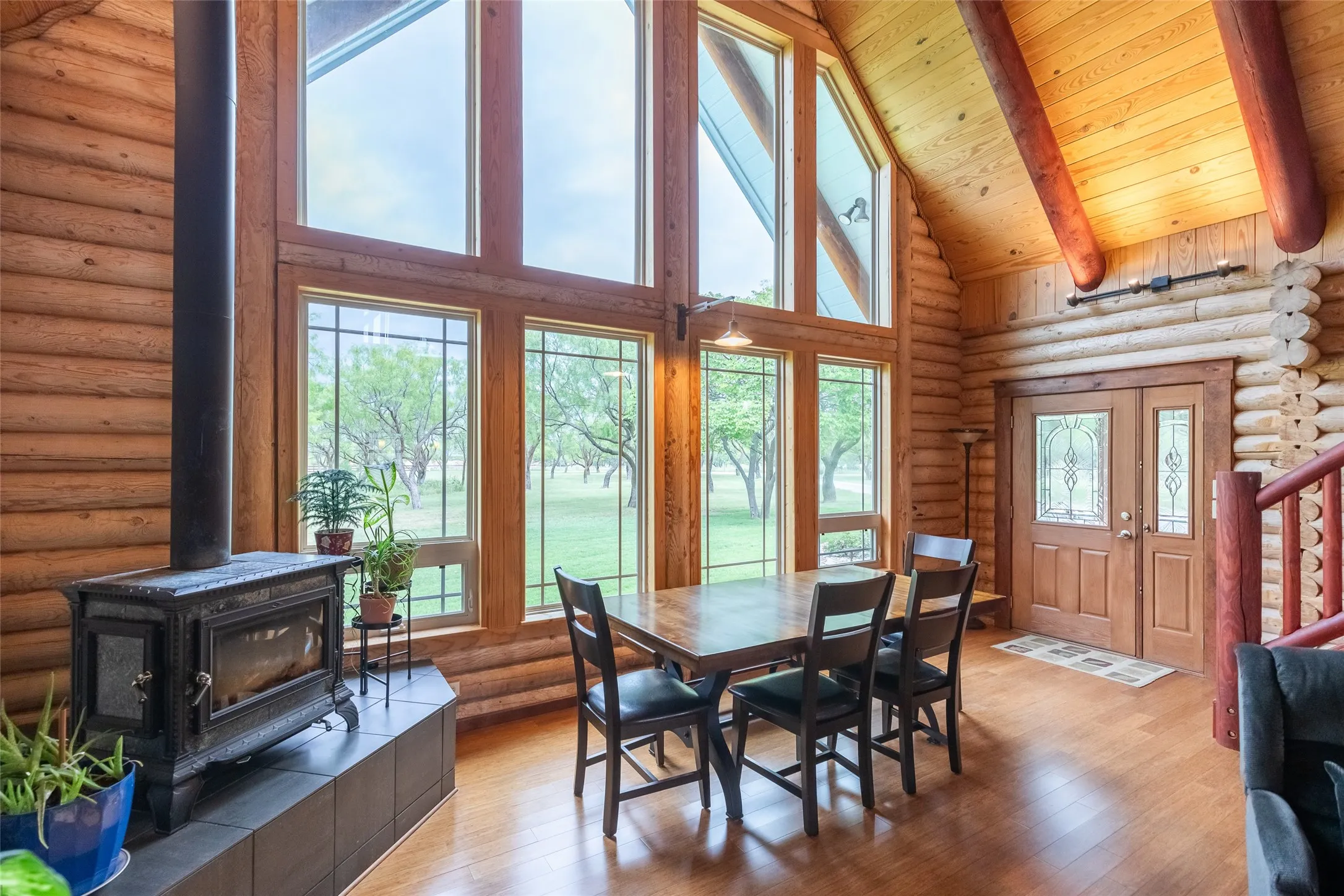 A beautiful view, even from the dining area.