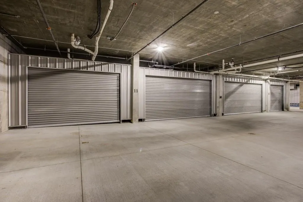 Three car garage with every condo