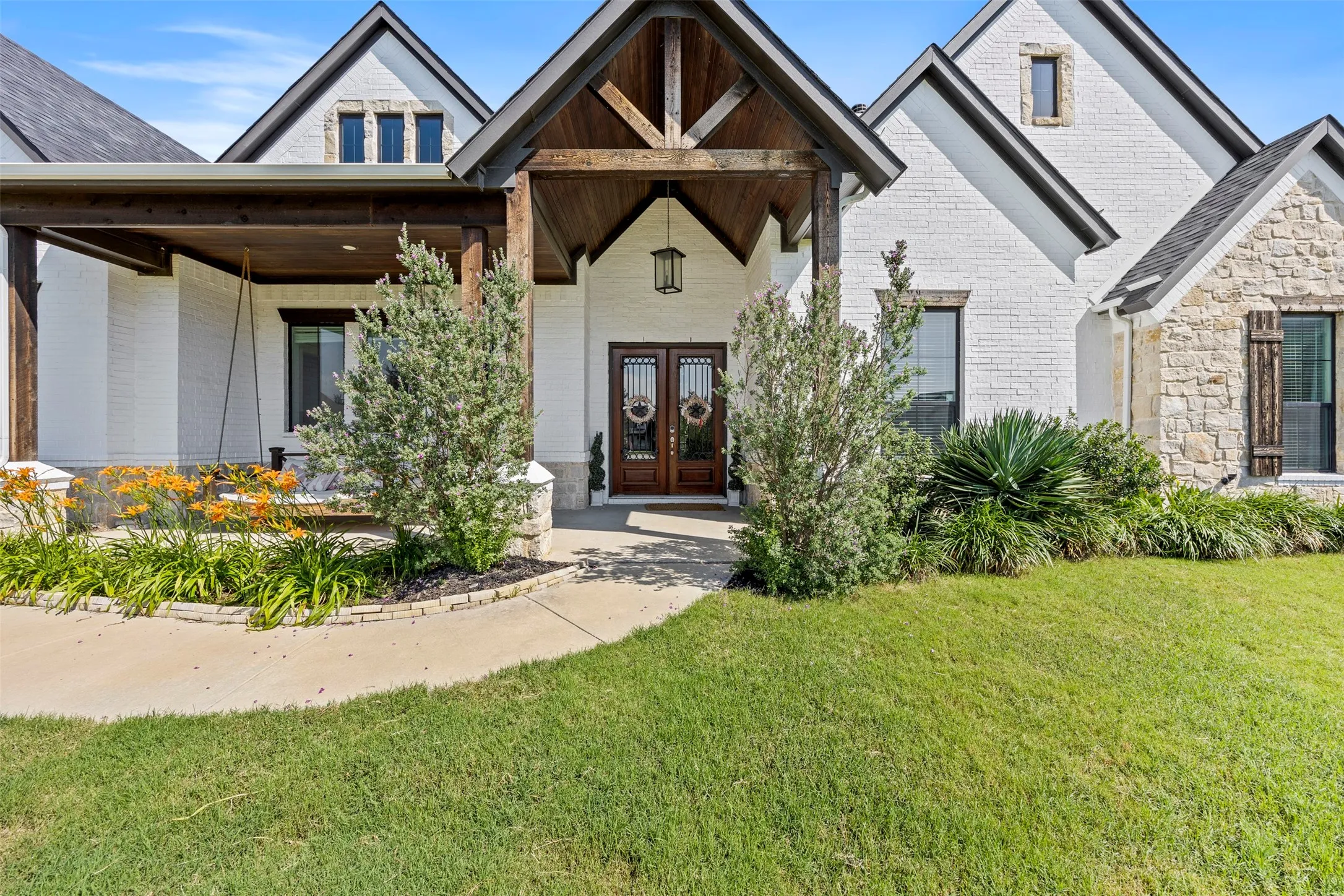 Double Door Entrance with Vaulted Porch