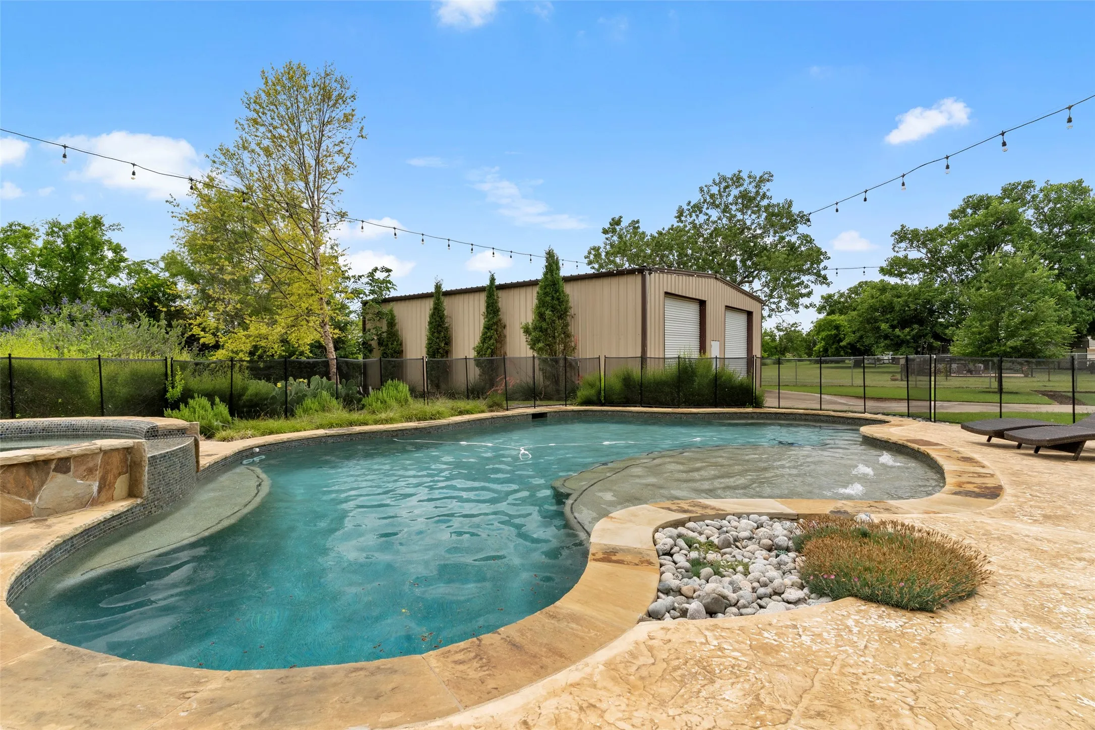 Heated inground pool and spa