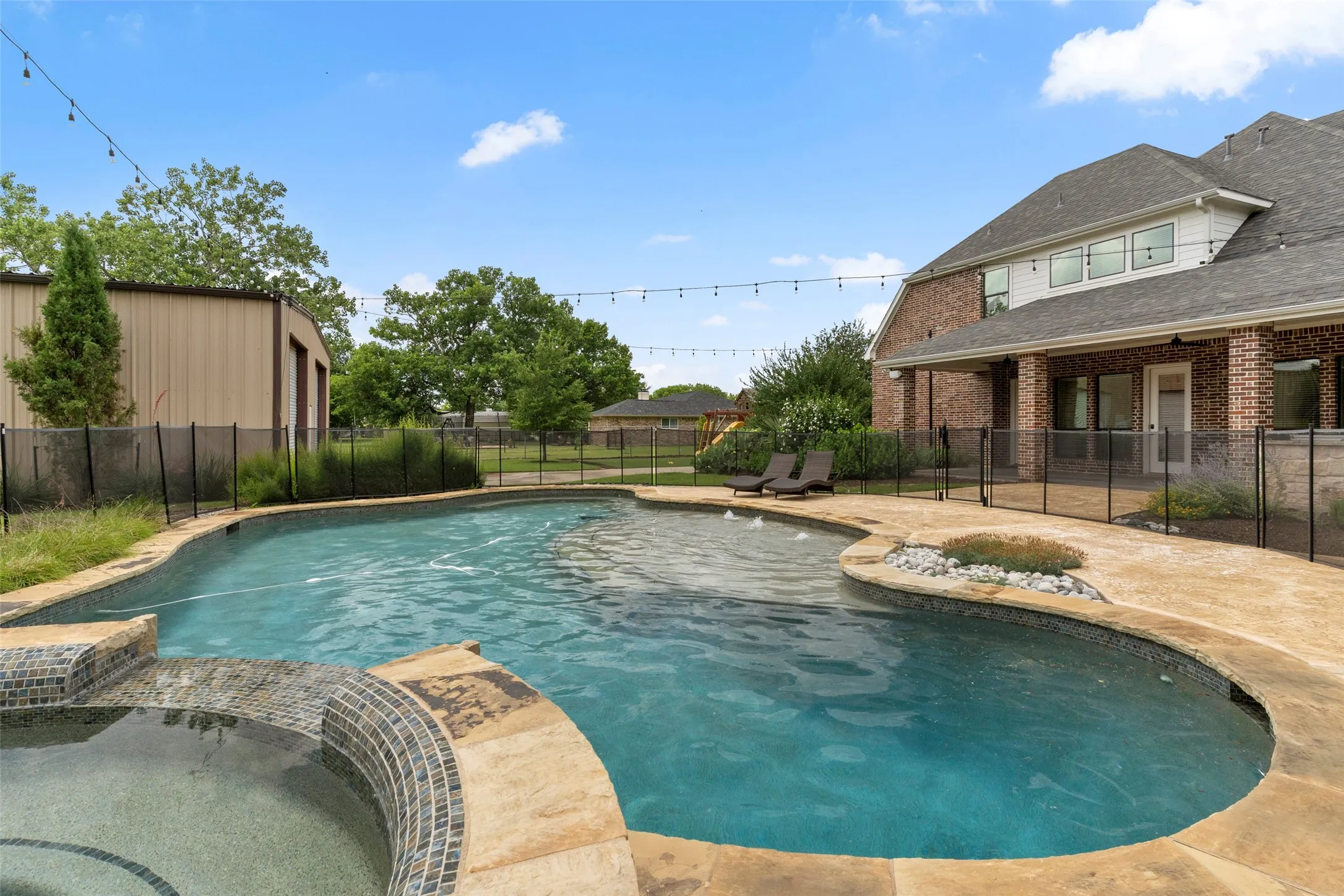 Heated inground pool and spa