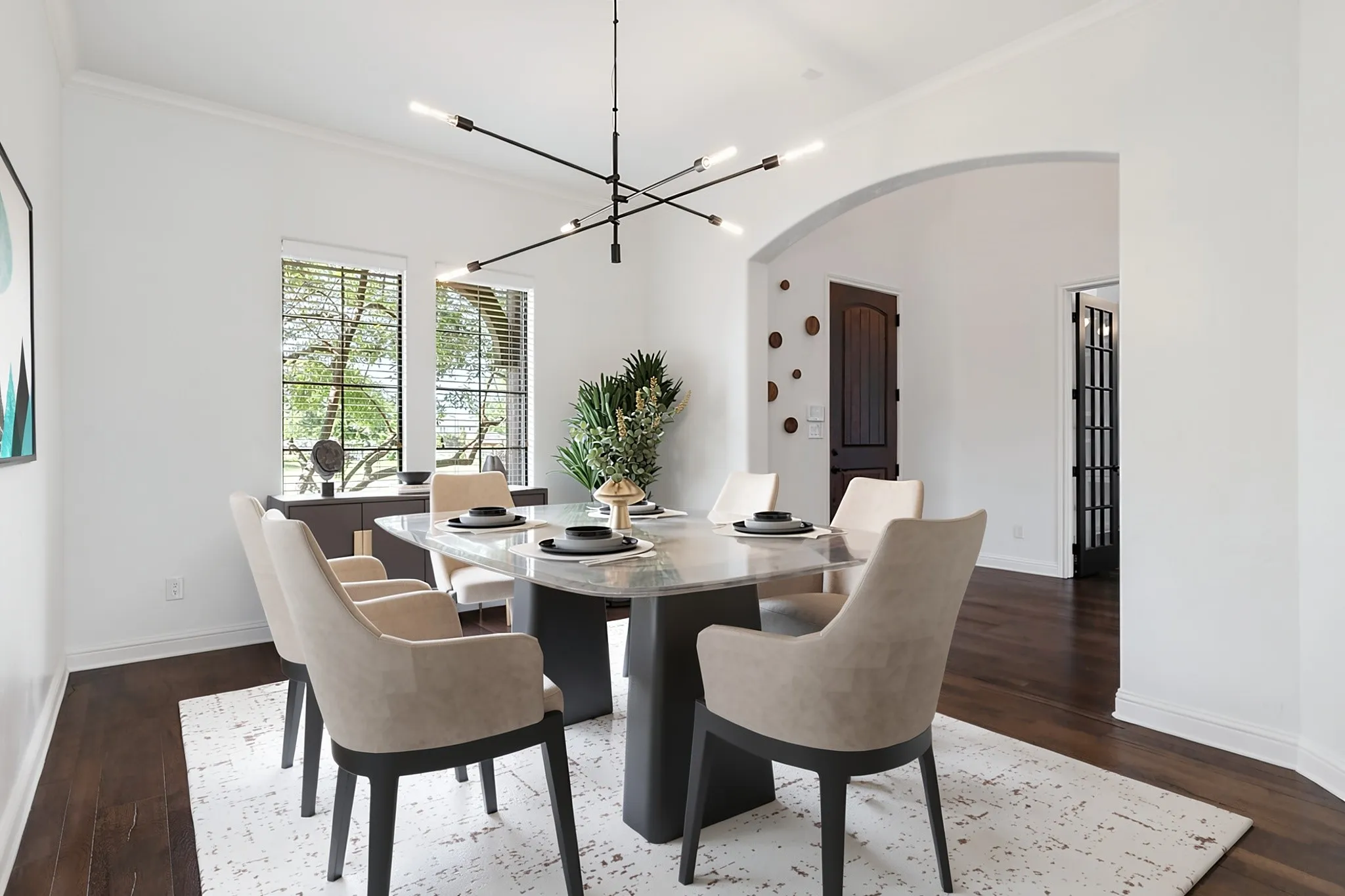 Virtually Staged - Formal Dining Room to the right