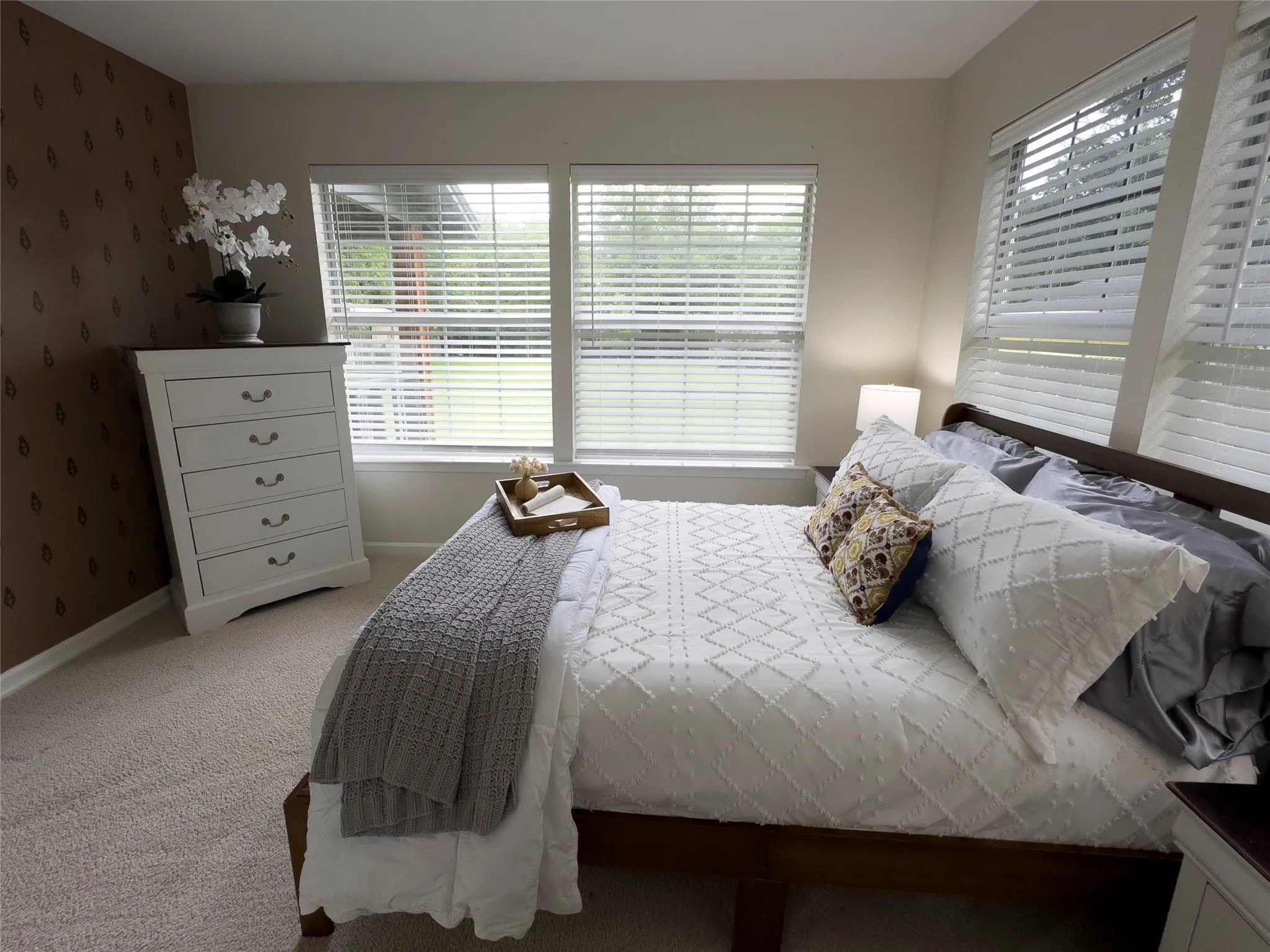 Split bedroom with updated bathroom and walk in closet.