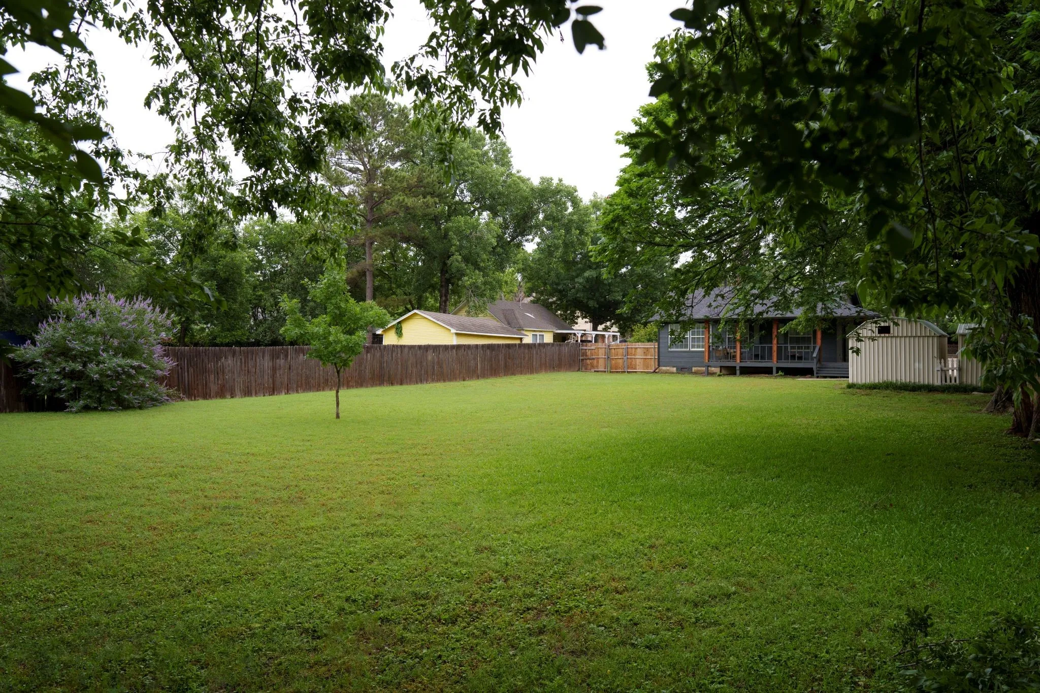 Texas sized private yard is a blank canvas waiting for you