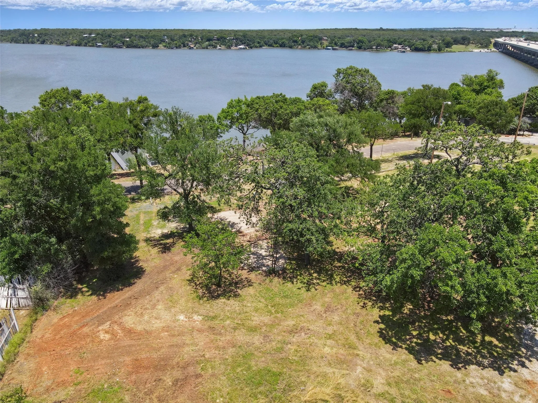 Bird's eye view of a large body of water