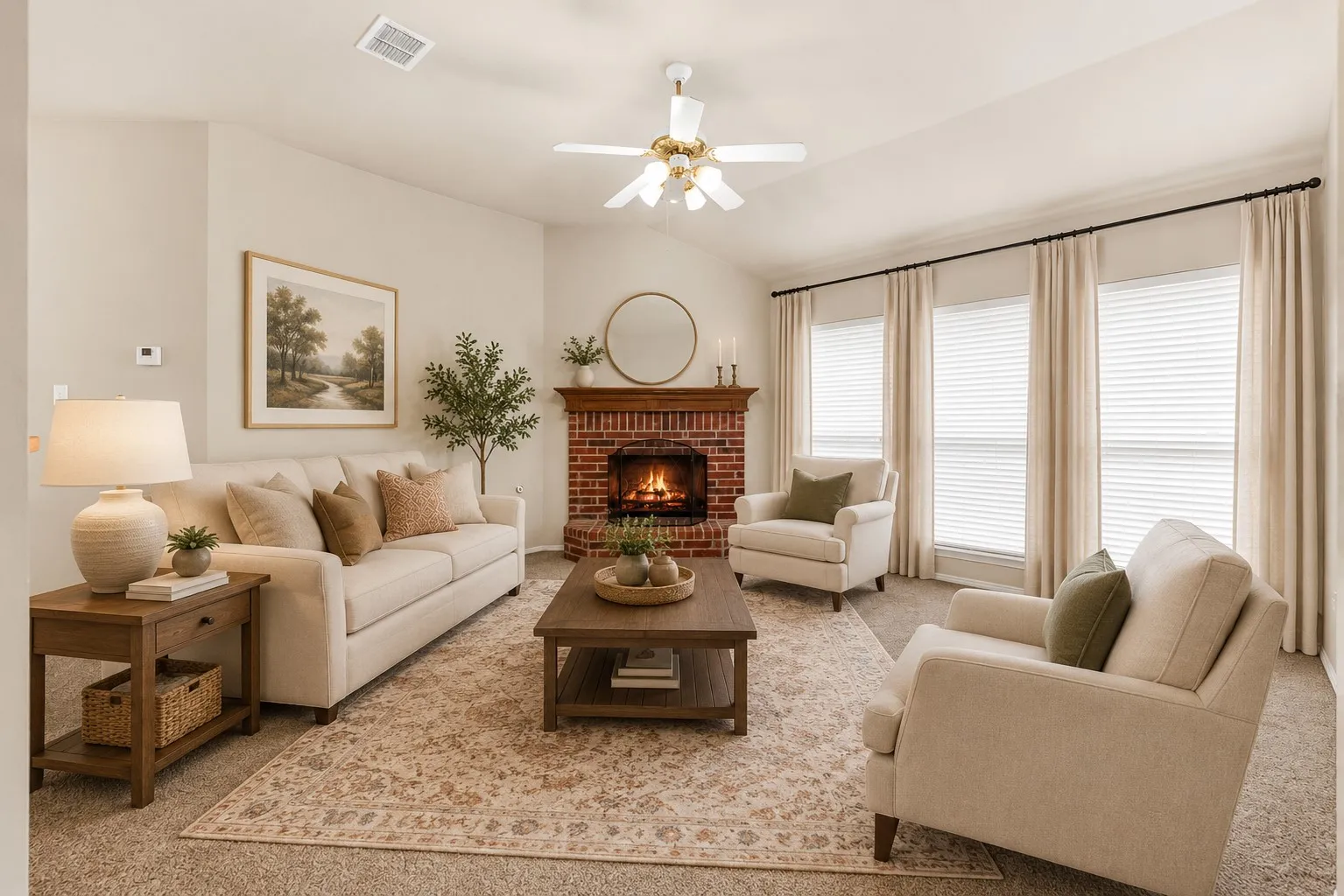 Living Room - virtually staged